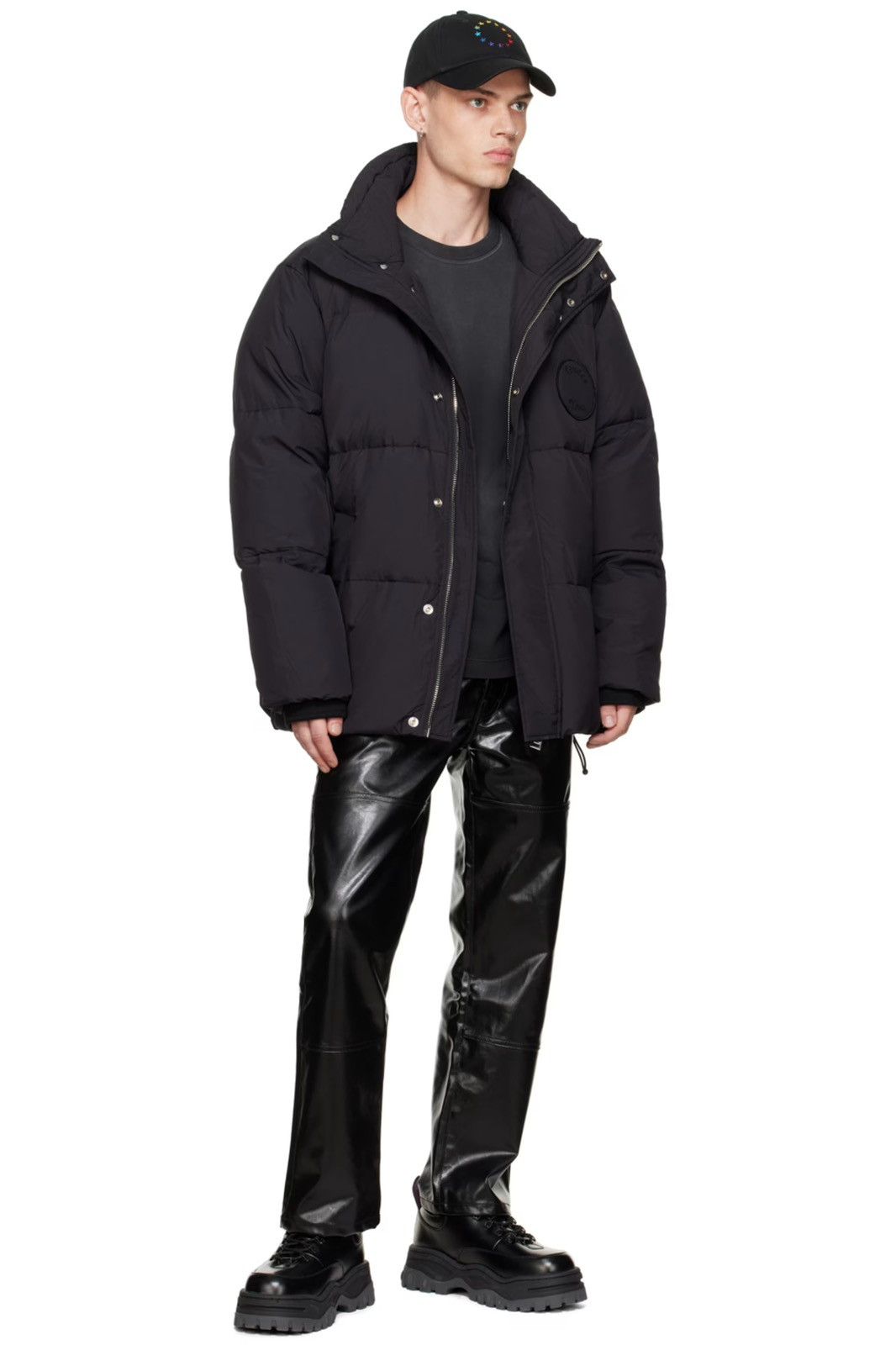 Etudes !DS! SS22 Etudes Corner Coated Faux Leather Black Pants Size US 30 / EU 46 - 4 Thumbnail
