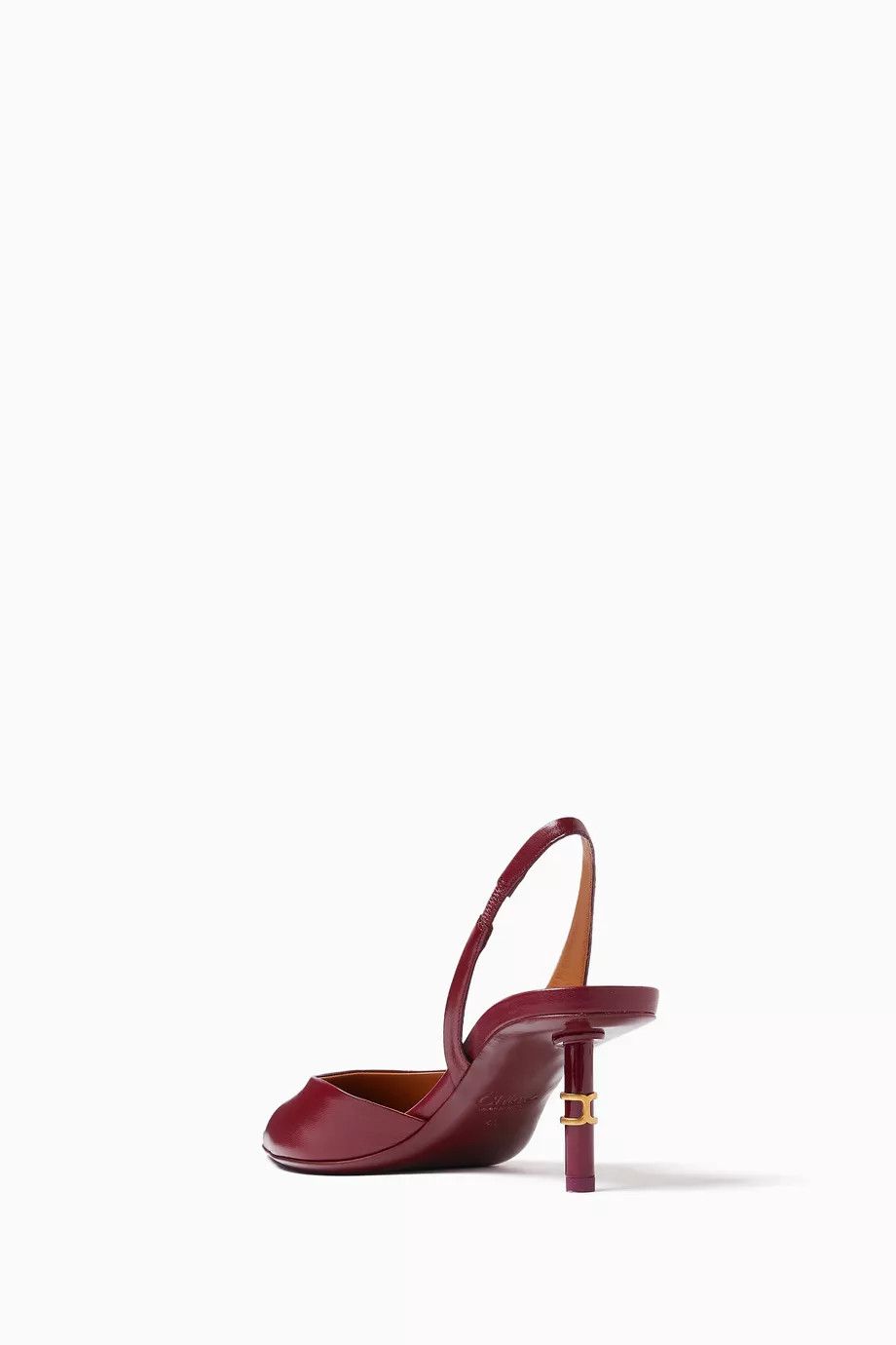 Chloe oc11z0525 Marcie Slingback Pumps in Burgundy Size US 7 / IT 37 - 3 Thumbnail