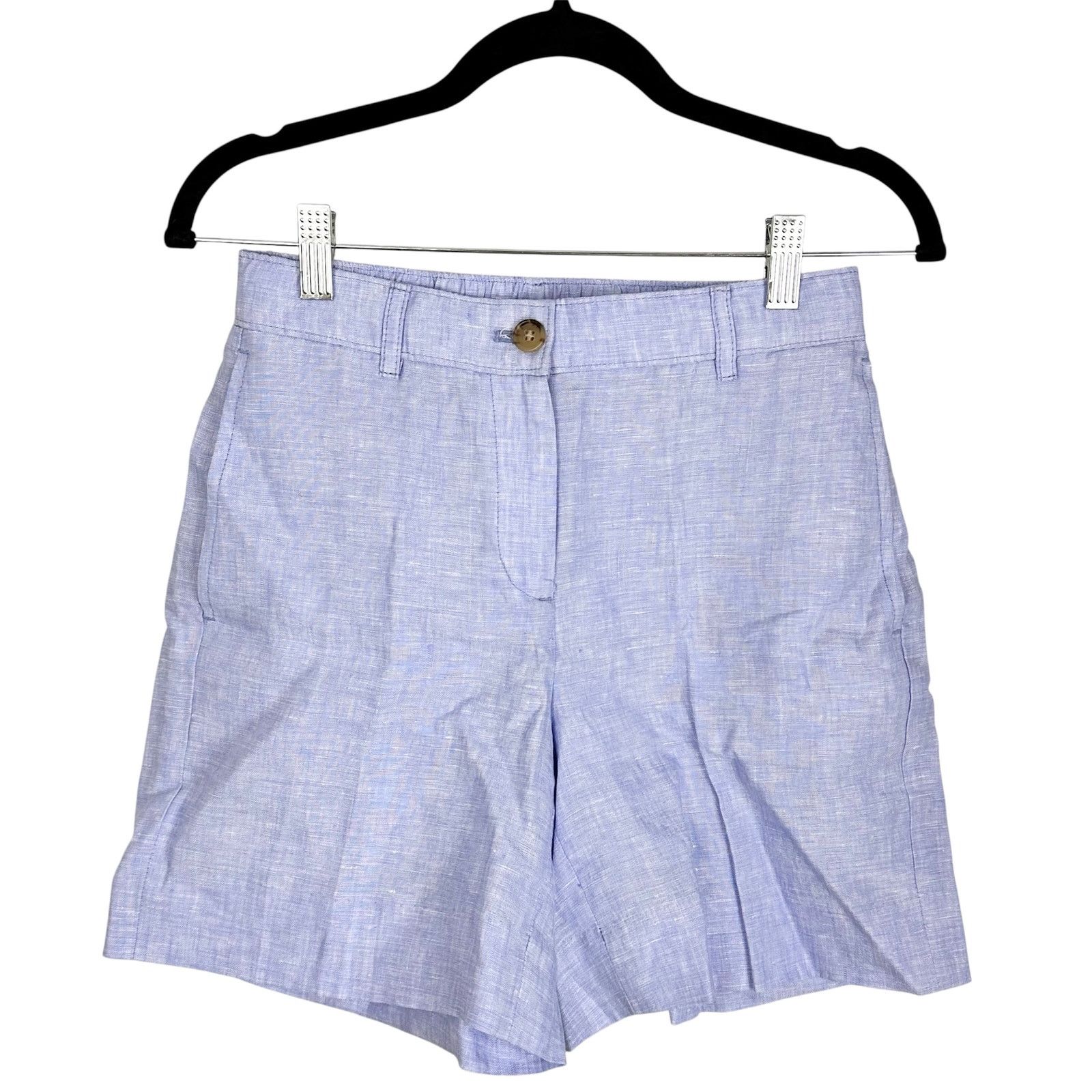 J.Crew J.CREW 6" Harbor Short Linen French Blue Sz 2XS Preppy Size 24" / US 00 / IT 34 - 3 Thumbnail