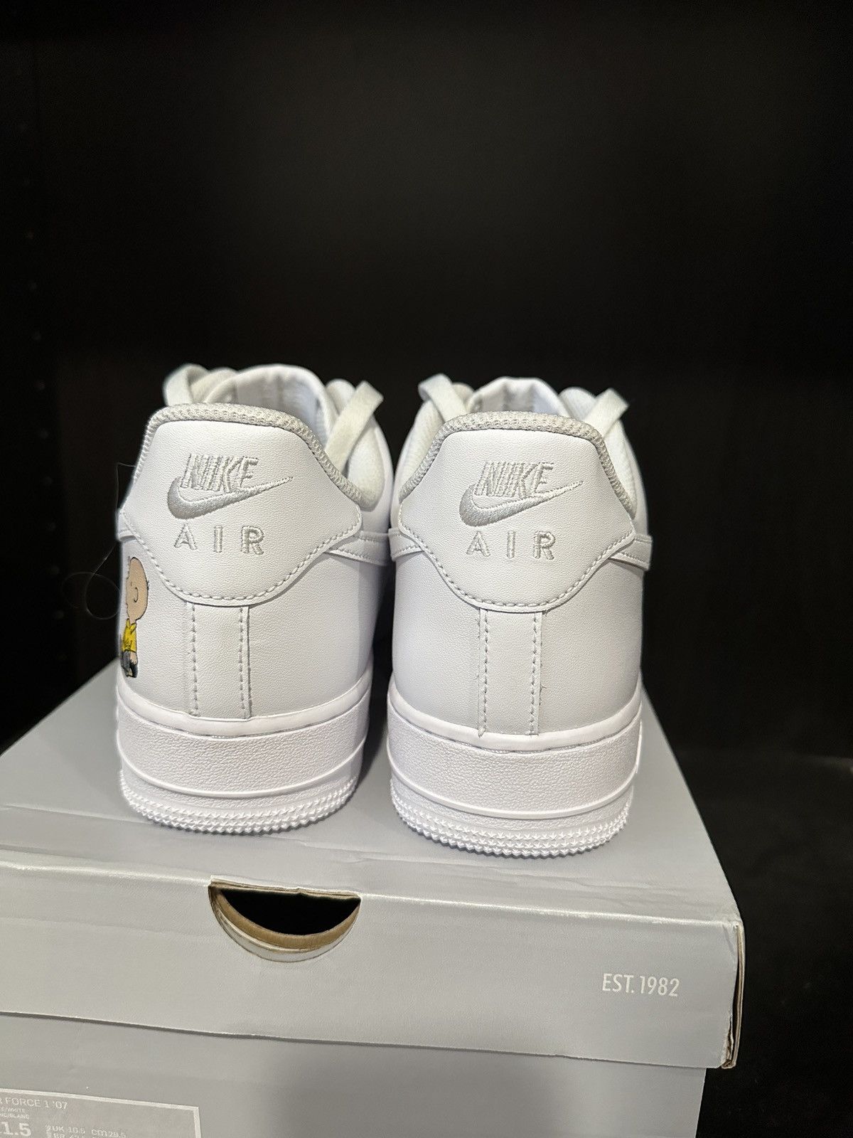 Nike Nike Air Force 1 Low White Snoopy Charlie Brown Size US 11.5 / EU 44-45 - 7 Thumbnail