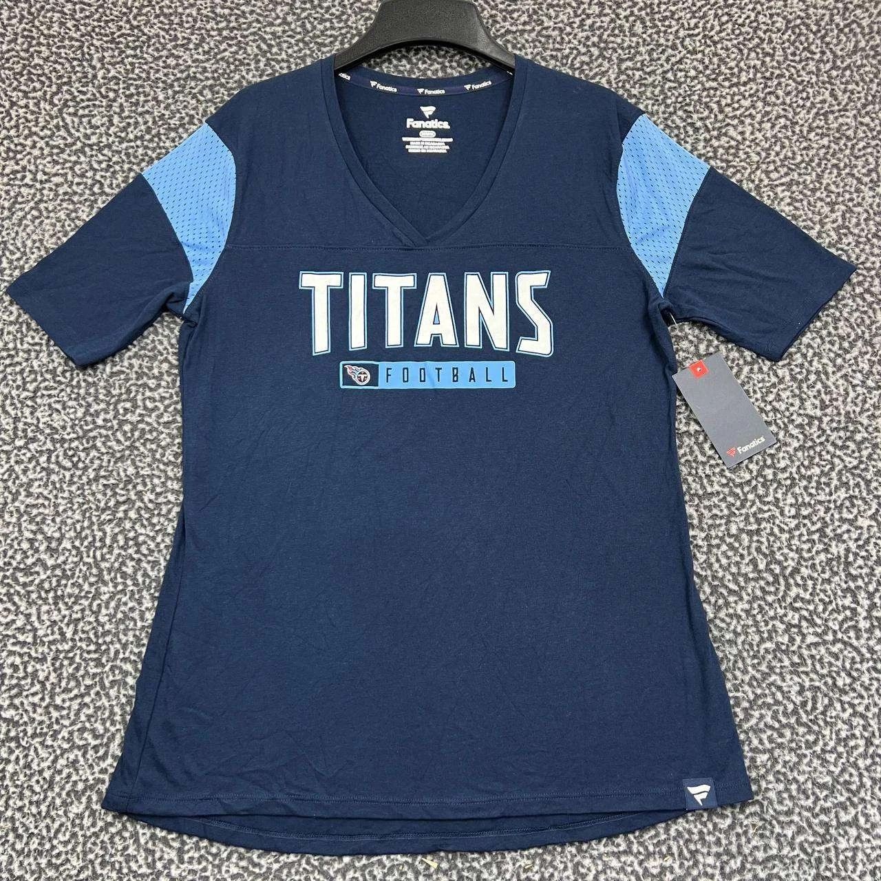 Other Tennessee Titans Shirt Women Blue Short Sleeve V-Neck New M Size M / US 6-8 / IT 42-44 - 1 Thumbnail