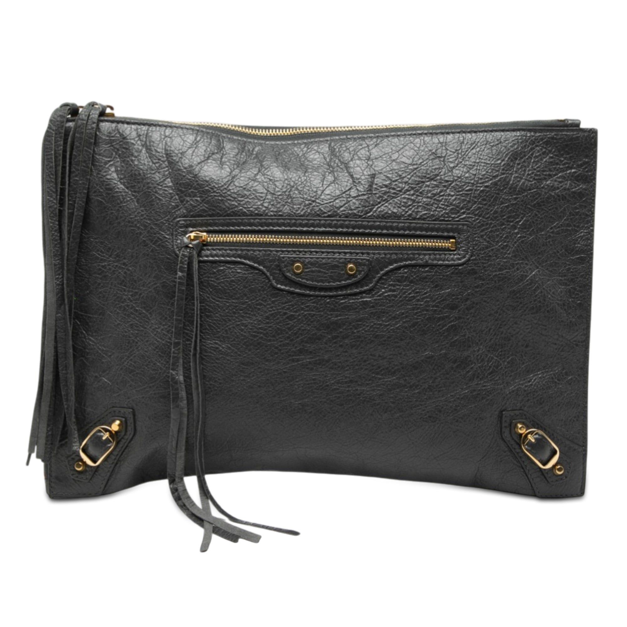 Balenciaga Lambskin Motocross Classic Zip Around Flat Clutch Size ONE SIZE - 1 Thumbnail