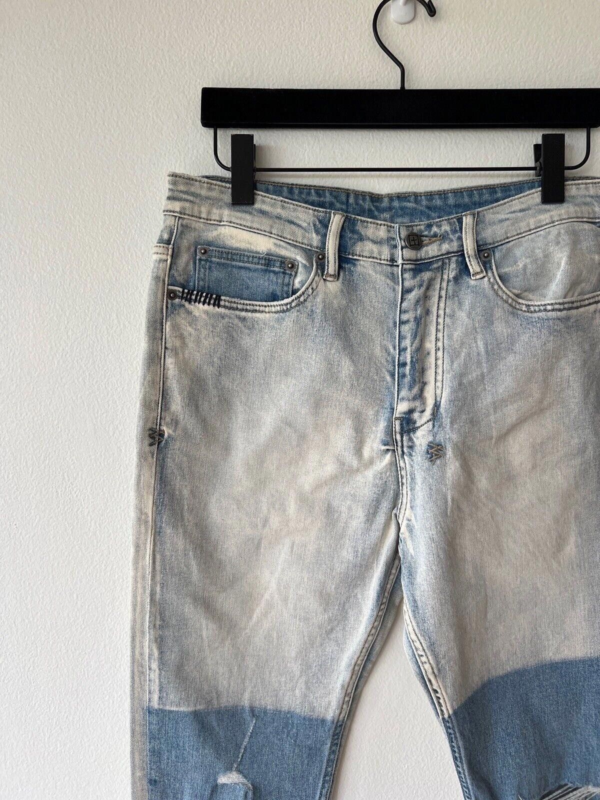 Ksubi new Ksubi mens denim jean wolfgang 32 2 tone blue patch rip Size US 32 / EU 48 - 4 Thumbnail