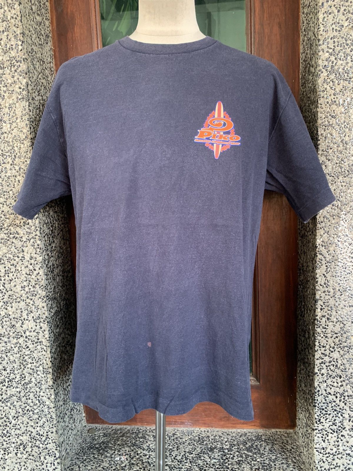 Vintage Vintage 90s Piko Hawaiian Longboard Wear/ Surfing T Shirt Size US L / EU 52-54 / 3 - 3 Thumbnail