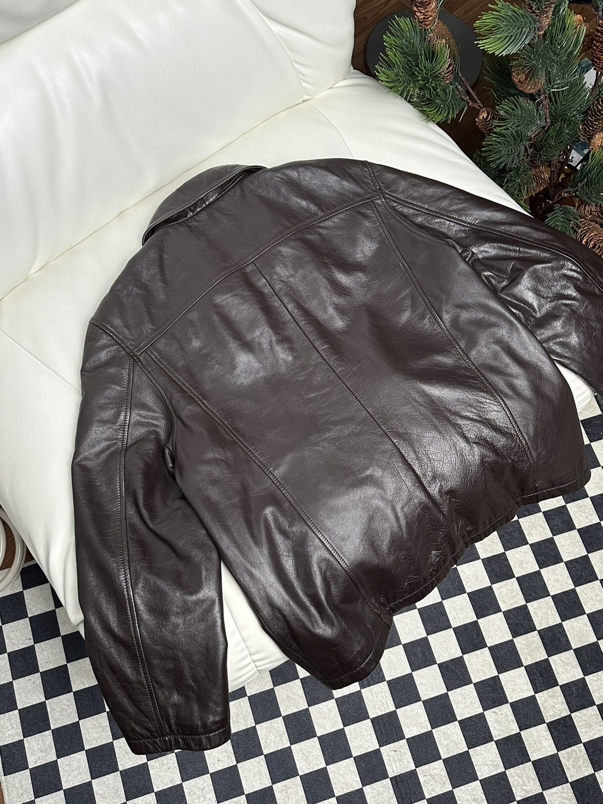 Vintage Vintage leather cropped jacket sprit 90s boxy fit Size US M / EU 48-50 / 2 - 7 Thumbnail