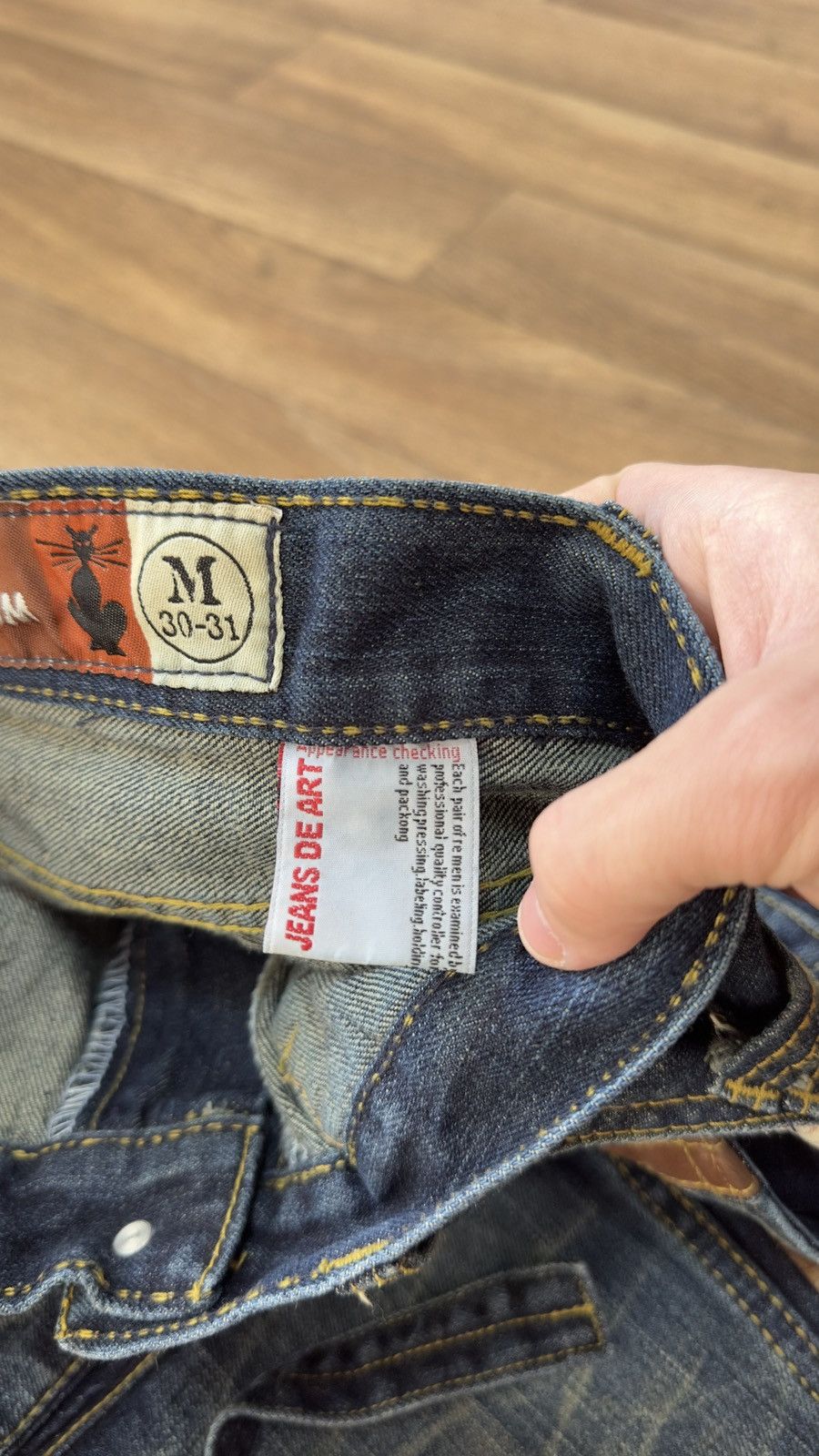 Japanese Brand Rare Vintage Brand Jeans De Art Tactical Flared Jeans 1990s Size US 31 - 9 Thumbnail