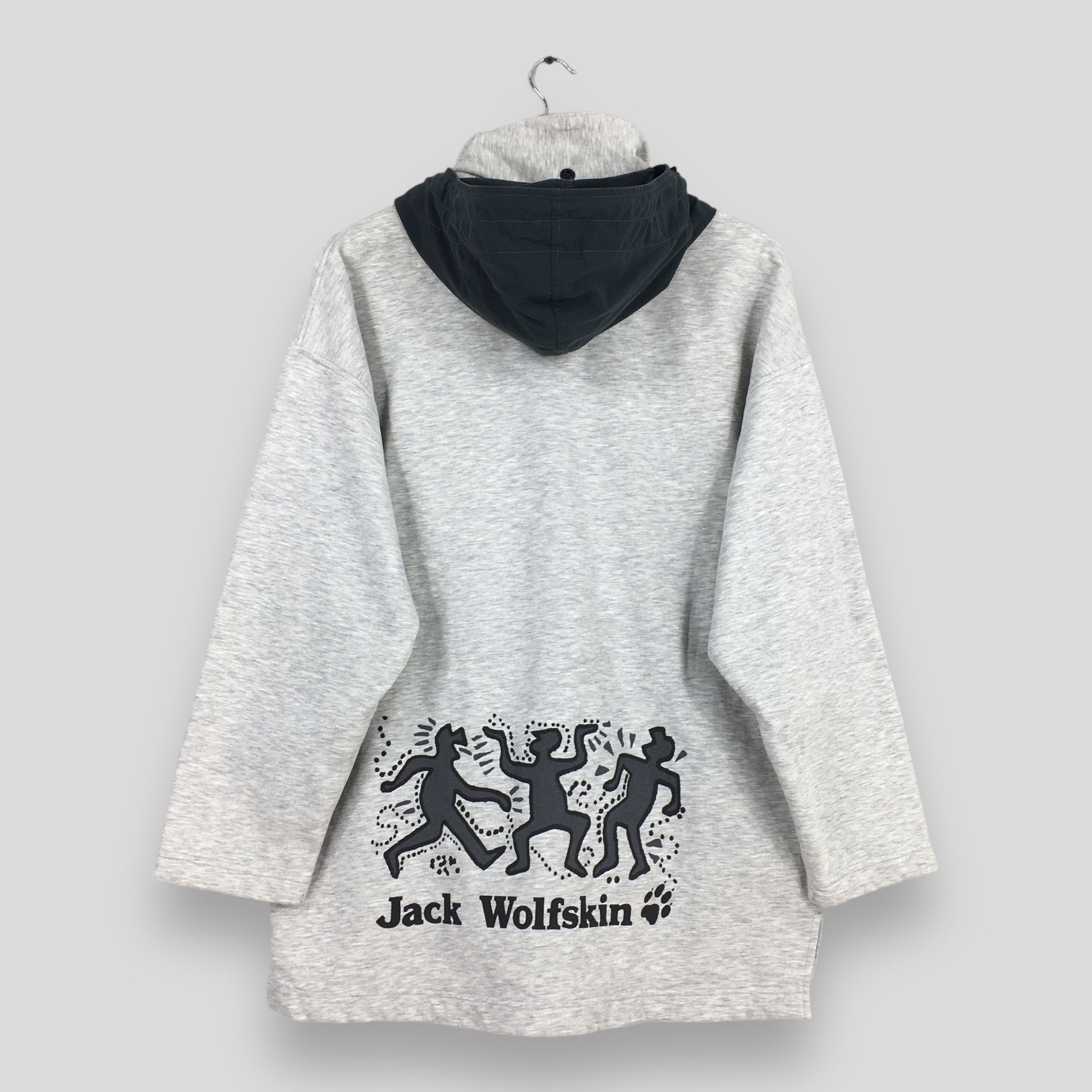 Jack Wolfskin × Vintage Vintage 90s Jack Wolfskin Weather Gear Gray Sweatshirt XL Size US XL / EU 56 / 4 - 7 Thumbnail