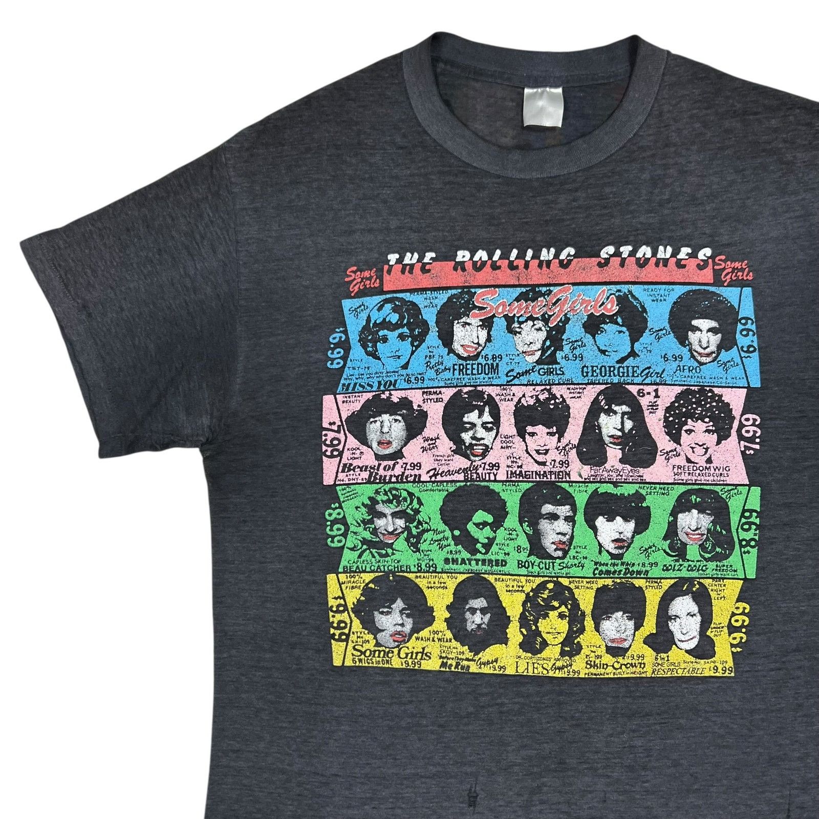 Band Tees × The Rolling Stones × Vintage 1980s The Rolling Stones Some Girls threadbare faded tee Size US L / EU 52-54 / 3 - 4 Thumbnail
