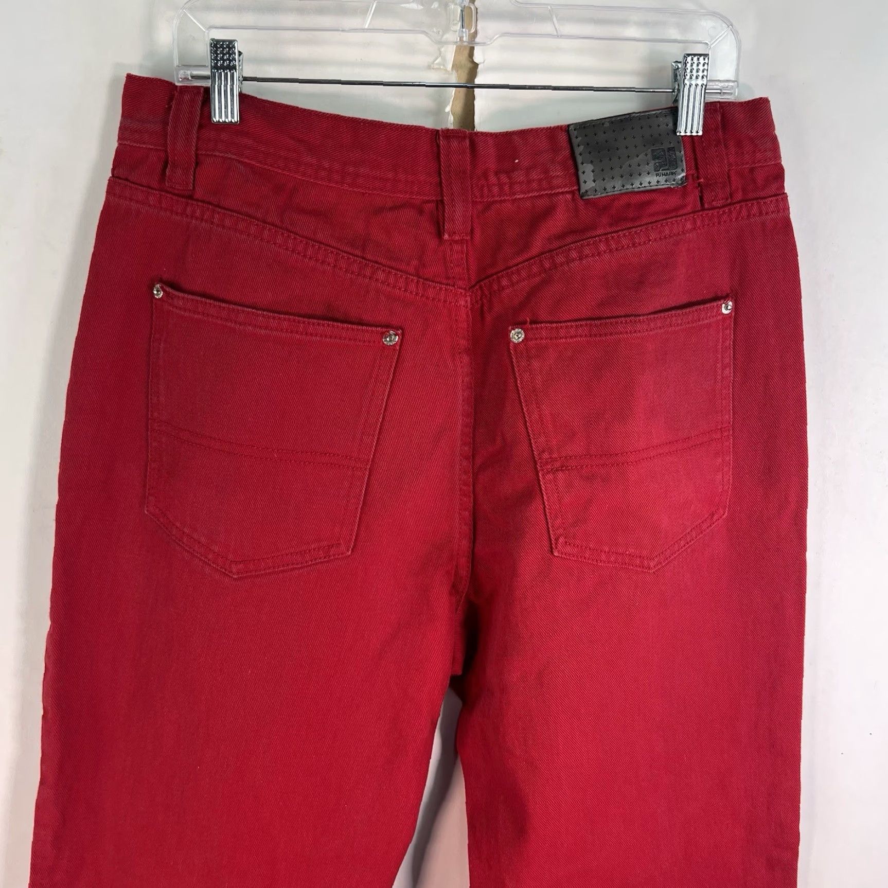 Denime PJ Mark Denim Straight Leg Jeans Men 36X32 Red Size 36 Regular Cotton Denim 5-Pocket Zipper Button Mid Rise Vintage Not Size US 36 / EU 52 - 7 Thumbnail