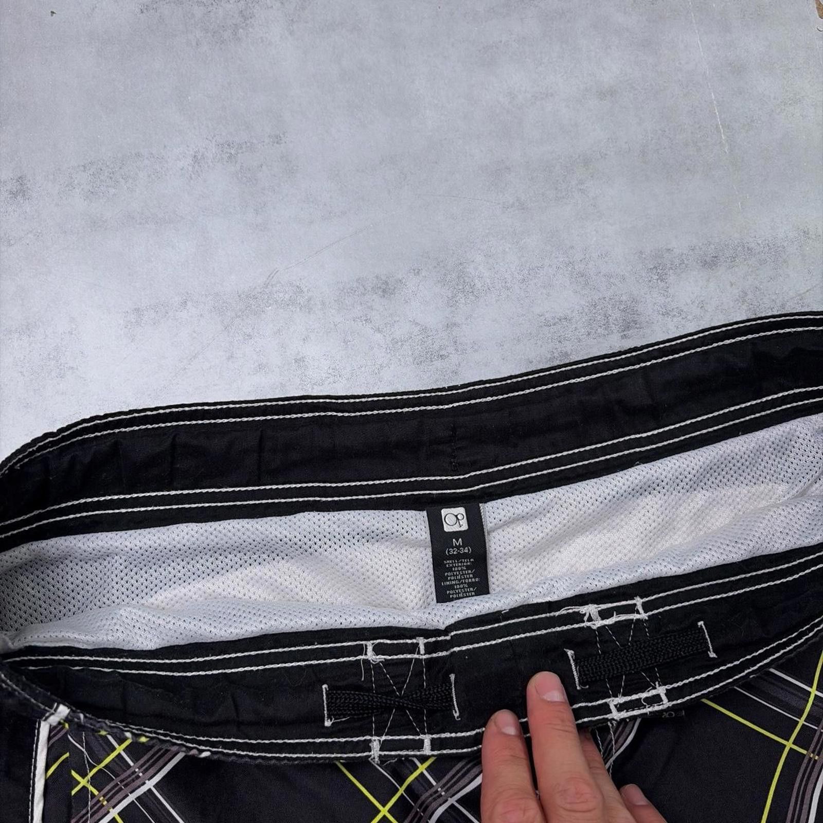 Ocean Pacific Y2K Black Ocean Pacific Surf Grunge Plaid Baggy Board Shorts Size US 34 / EU 50 - 4 Thumbnail
