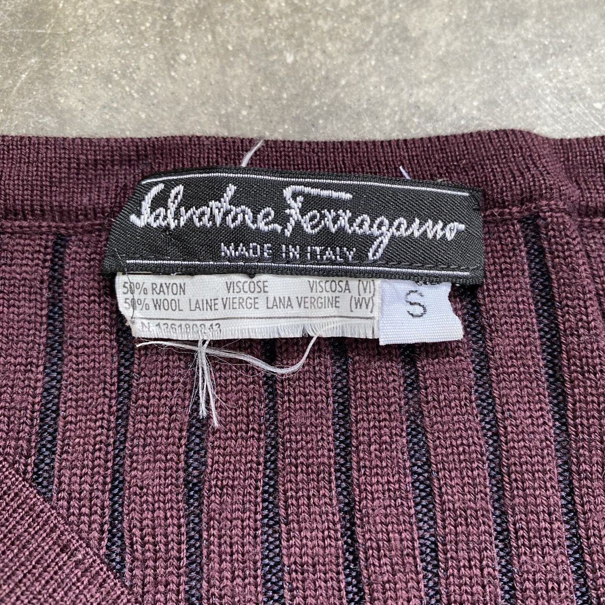 Salvatore Ferragamo 90s Salvatore Ferragmo Luxur Style Rib Knit Cardigan Size S / US 4 / IT 40 - 6 Thumbnail