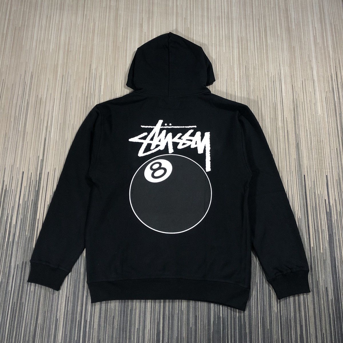 image of Stussy 8-Ball Hoodie in Black, Men's (Size XL)