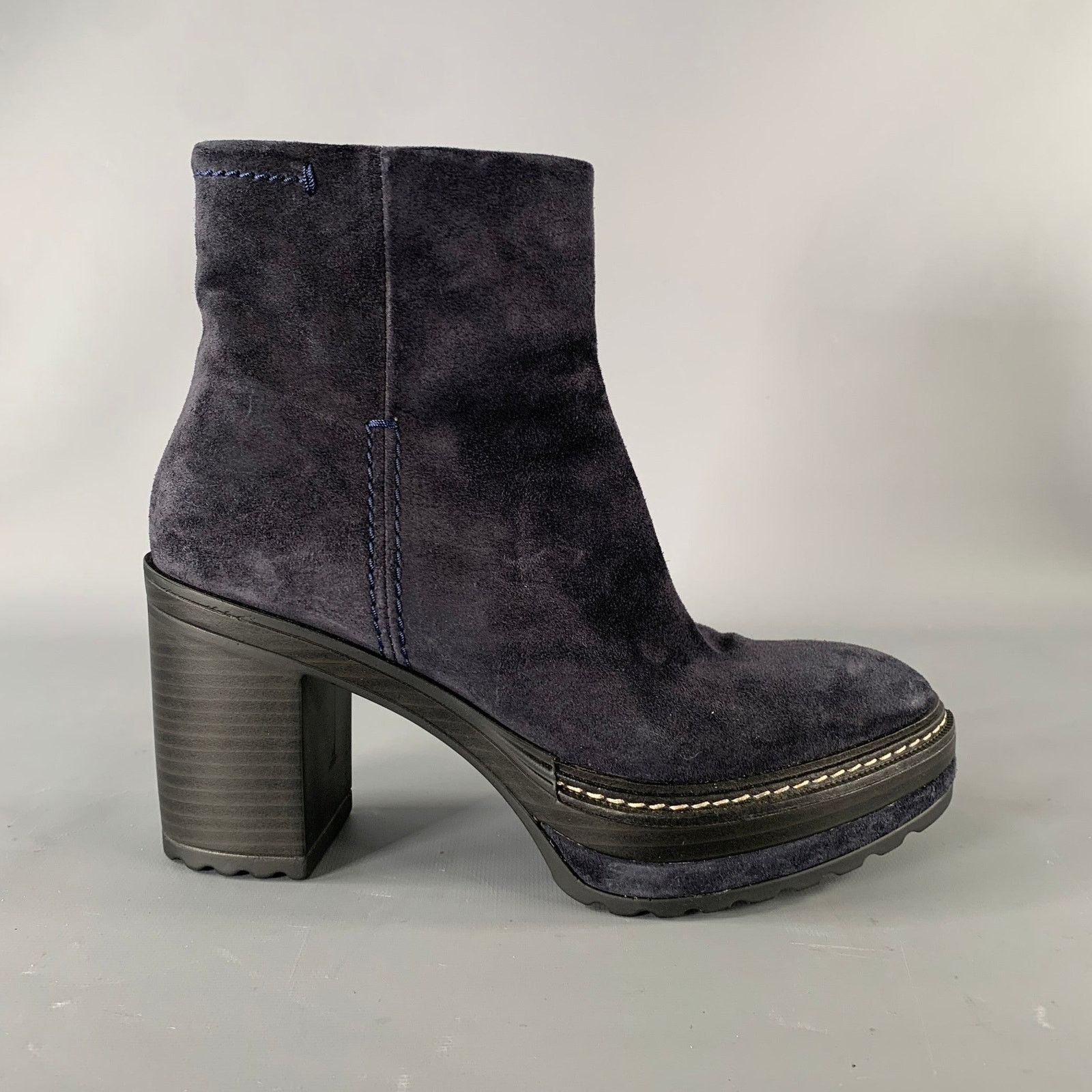 Pons Quintana PONS QUINTANA Size 9 Navy Suede 10078 OLIV-B Boots Size US 9 / IT 39 - 2 Thumbnail