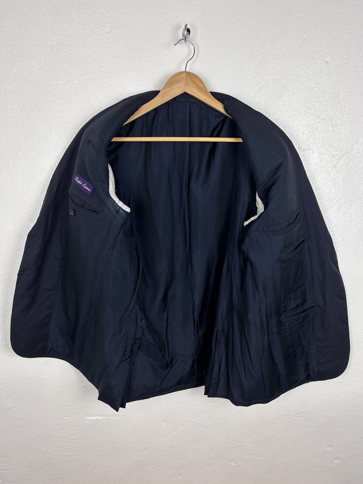 Polo Ralph Lauren Ralph Lauren Purple Label Striped Wool Blazer Size 42S Size 42S - 8 Thumbnail