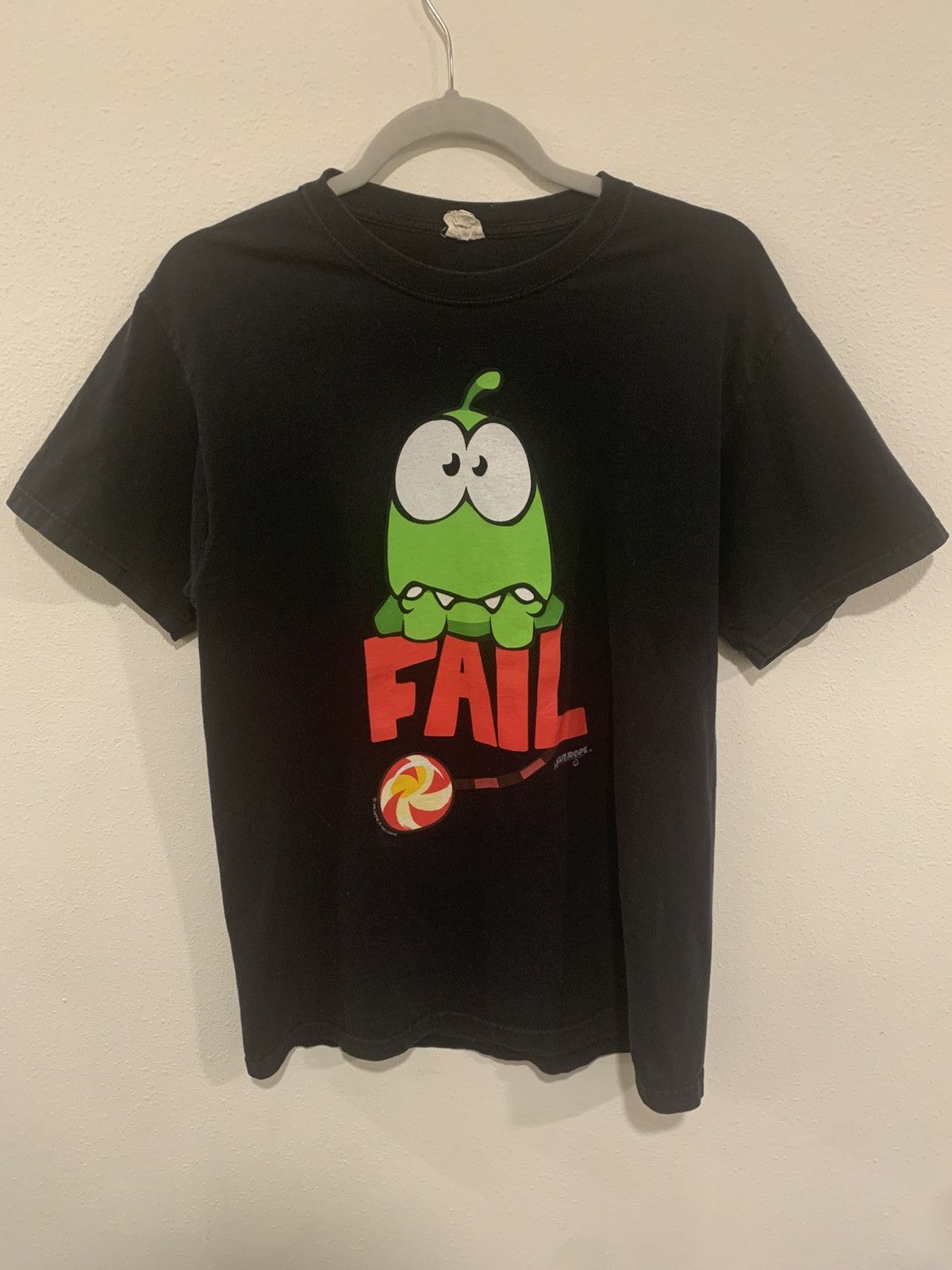 Jerzees vintage 2011 Cut the Rope black cotton t-shirt Size US M / EU 48-50 / 2 - 1 Thumbnail