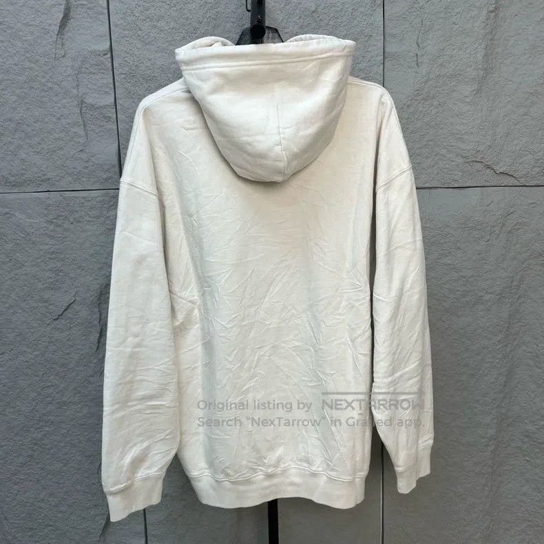 Balenciaga Balenciaga Beige Double Hook Embroidered Pleated Hooded Sw Size US XS / EU 42 / 0 - 2 Thumbnail