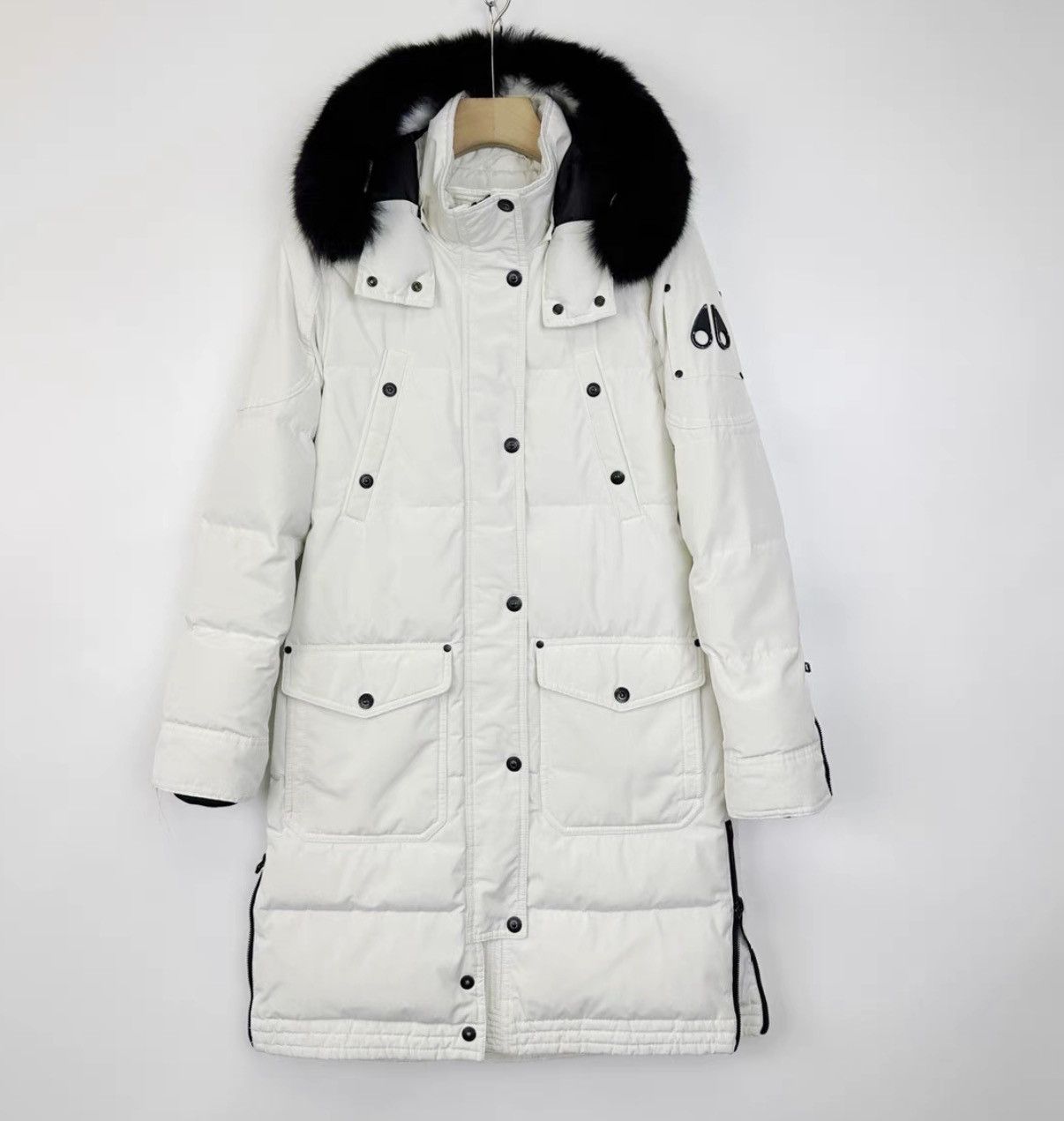 Moose Knuckles Moose Knuckles Multi-Pocket Fur Collar Long Down Jacket K12 Size S / US 4 / IT 40 - 1 Thumbnail