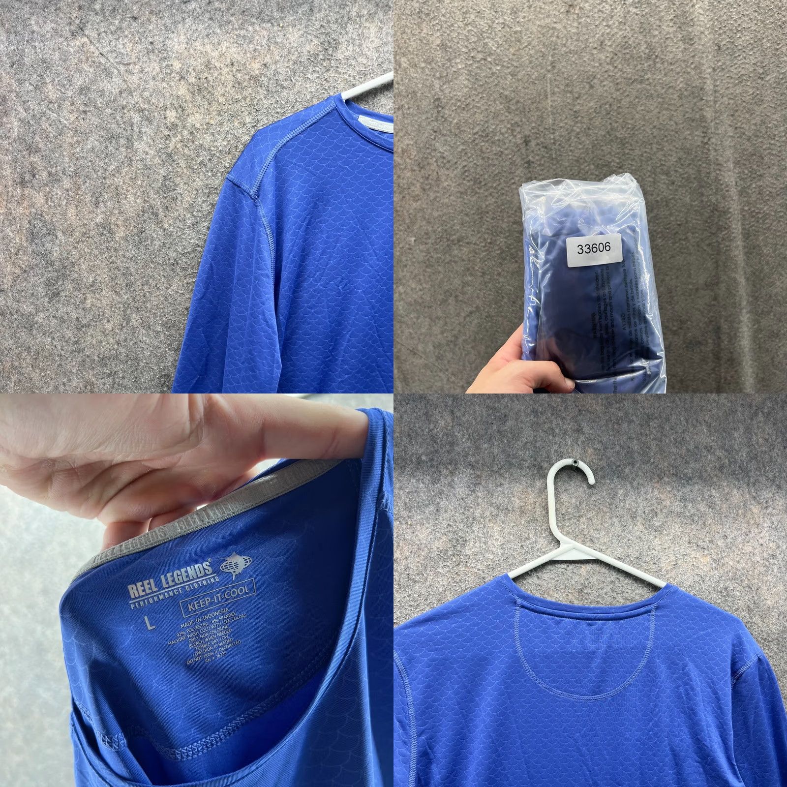 Vintage VINTAGE Reel Legends Shirt Men L Blue KEEP IT COOL Performance Rash Guard UPF Long Sleeve Crew Neck Logo Size US L / EU 52-54 / 3 - 8 Thumbnail