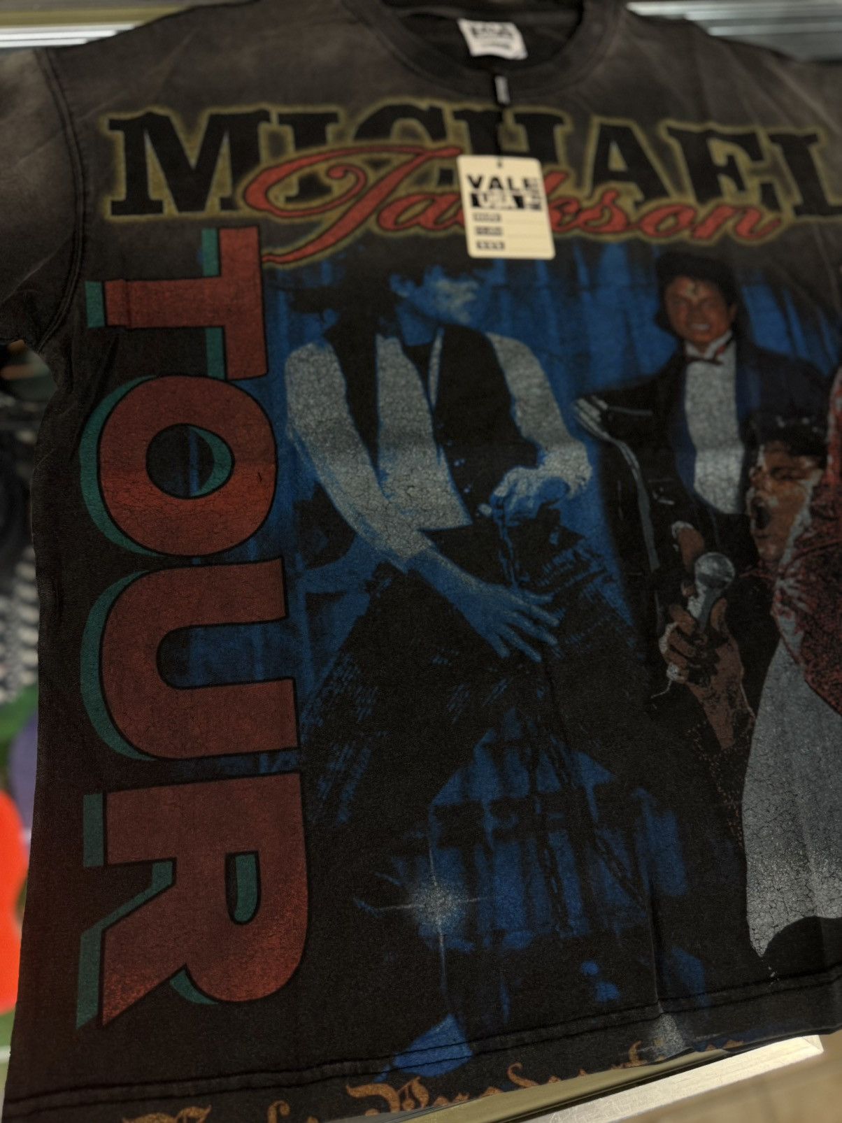 Vale Vale Valley Black Michael Jackson Tee Shirt Size L (NEW) Size US L / EU 52-54 / 3 - 3 Thumbnail