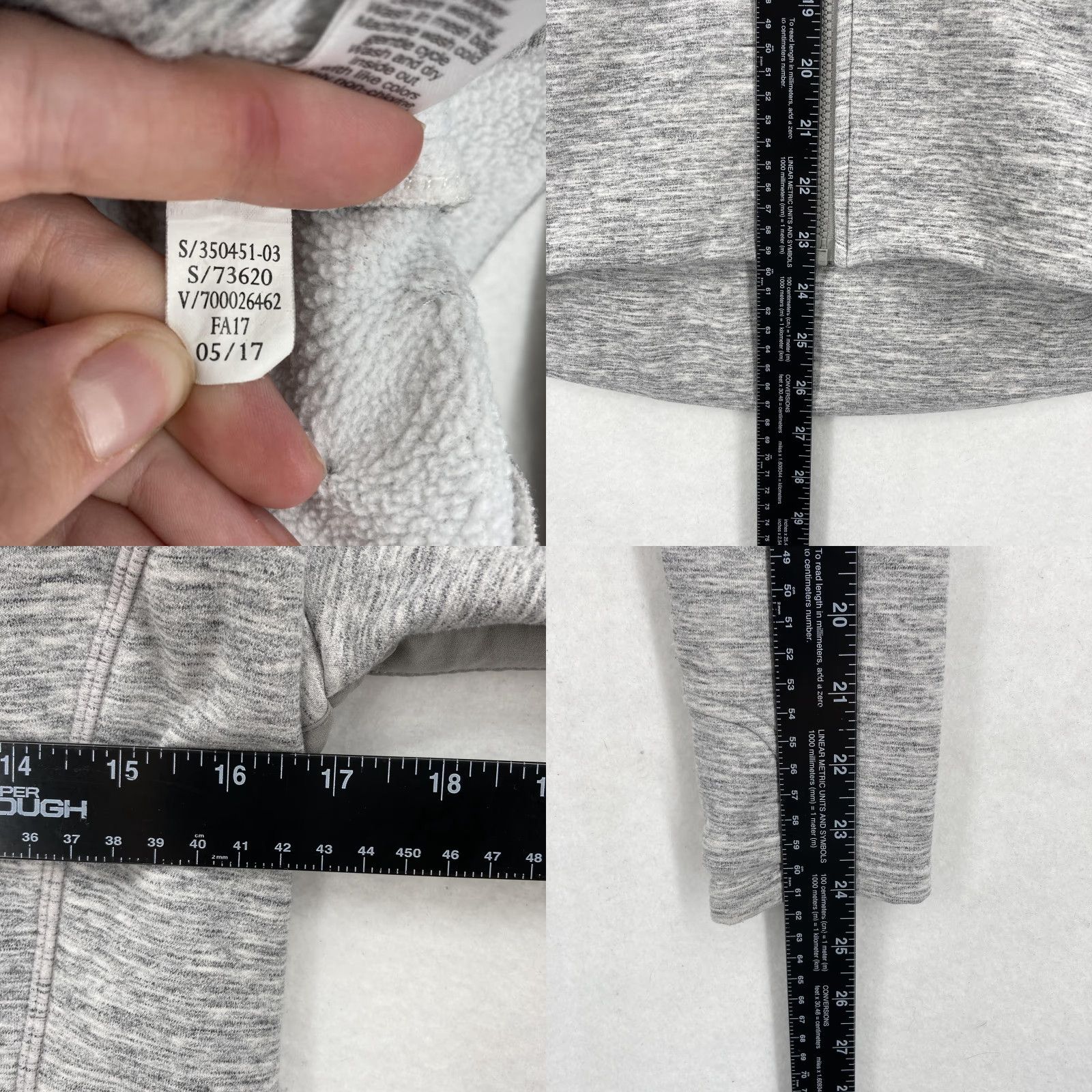 Athleta VINTAGE Athleta Stronger Jacket Womens Small Gray Hooded Full Zip Fleece Lined Pockets Size S / US 4 / IT 40 - 8 Thumbnail