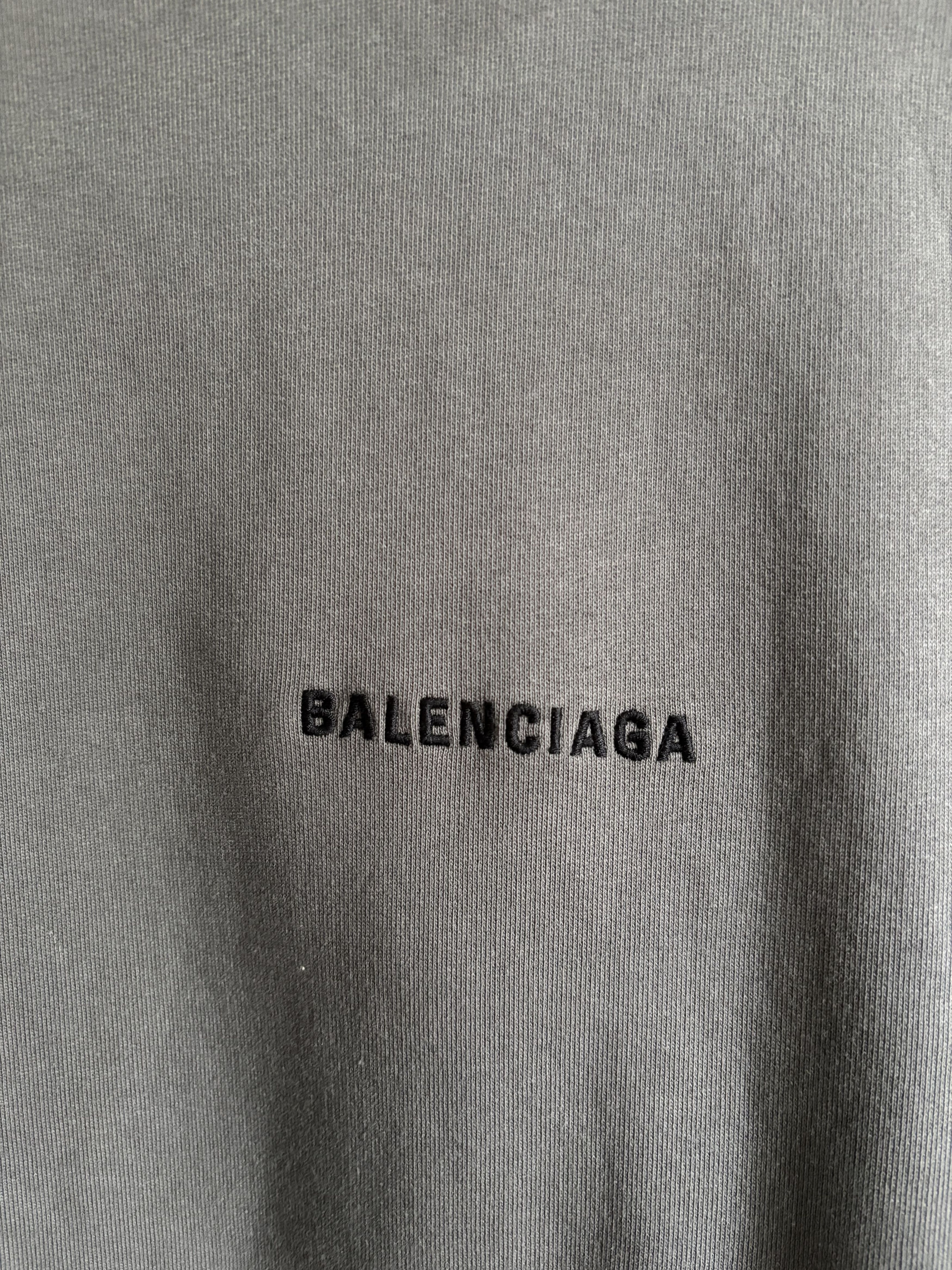 Balenciaga Balenciaga grey logo hoodie Size US S / EU 44-46 / 1 - 5 Thumbnail