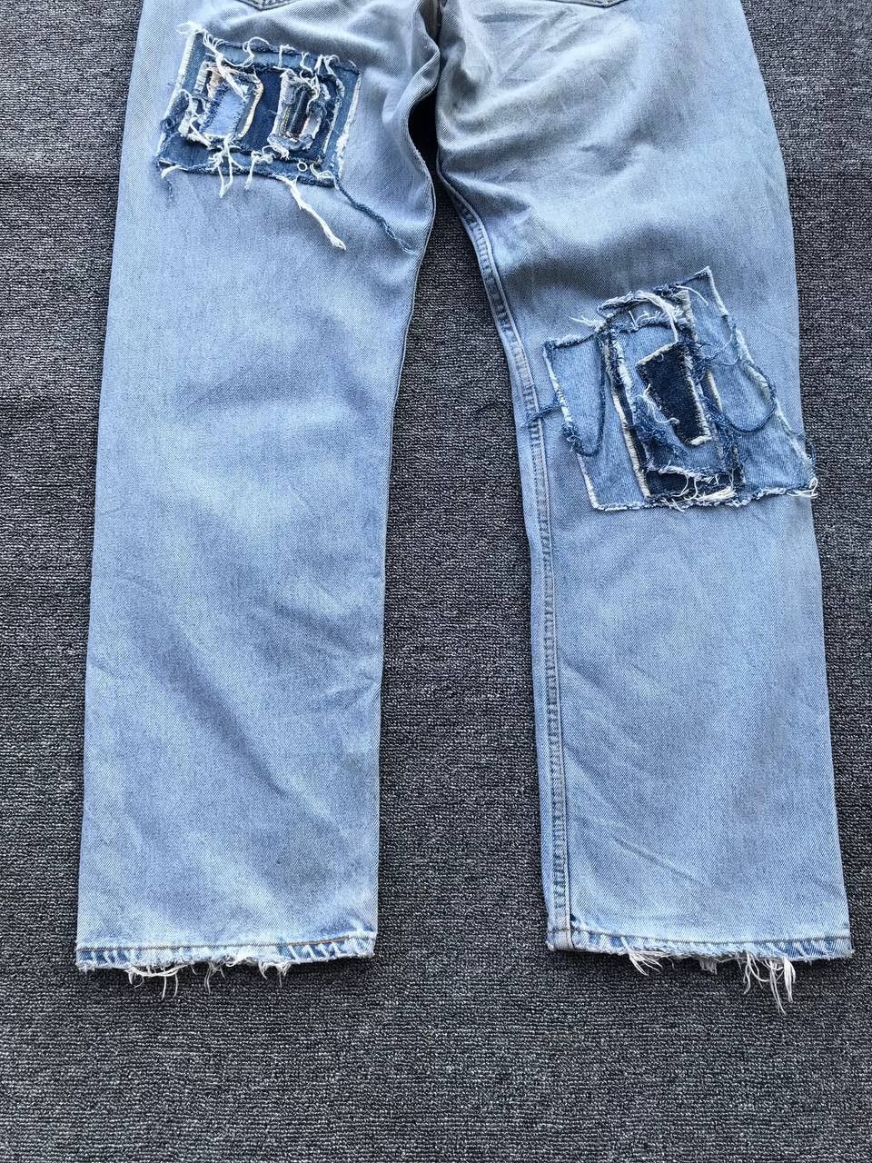 Levi's × Vintage Vintage 1993 Levis 501 distressed patchwork jean W34x29.5" Size US 33 - 15 Thumbnail