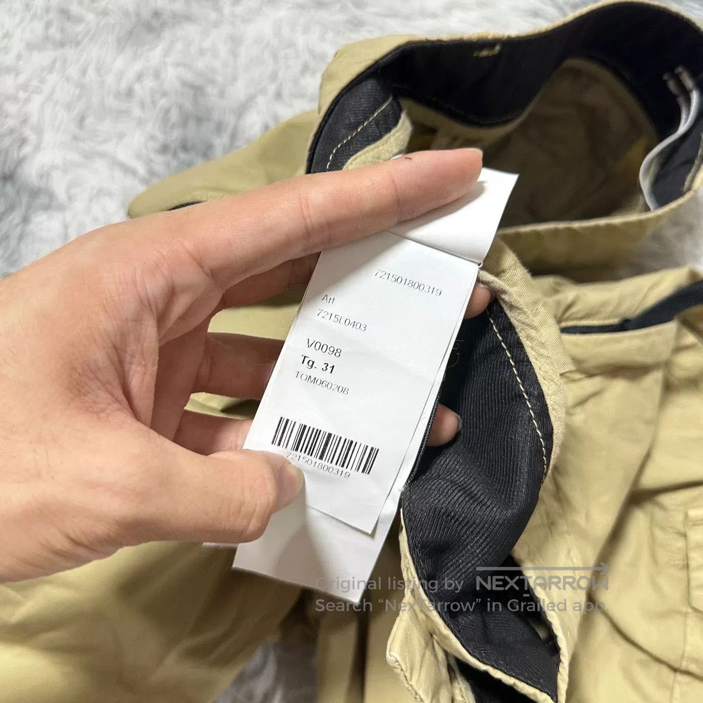 Stone Island khaki cargo shorts by stone island. Size US 31 - 7 Thumbnail