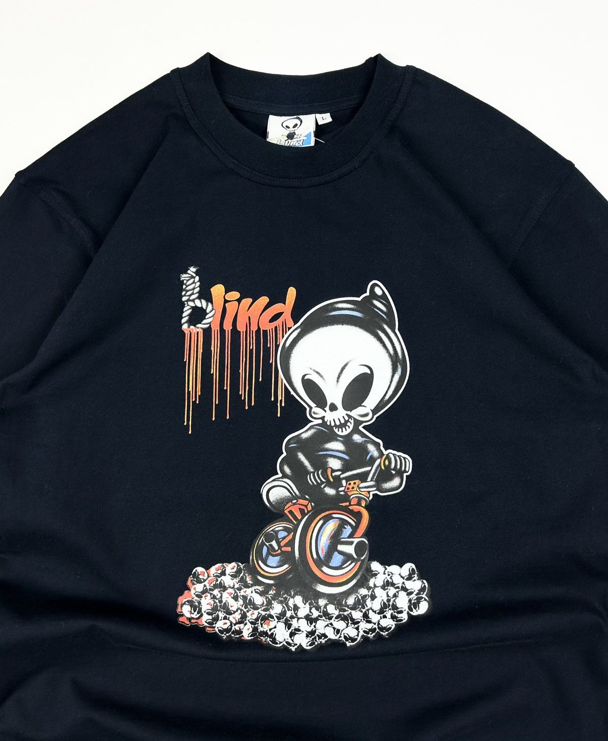 Blind Skateboards × JNCO × Vintage Vintage Blind Skateboards Reaper Long Sleeve 90s Size US L / EU 52-54 / 3 - 4 Thumbnail