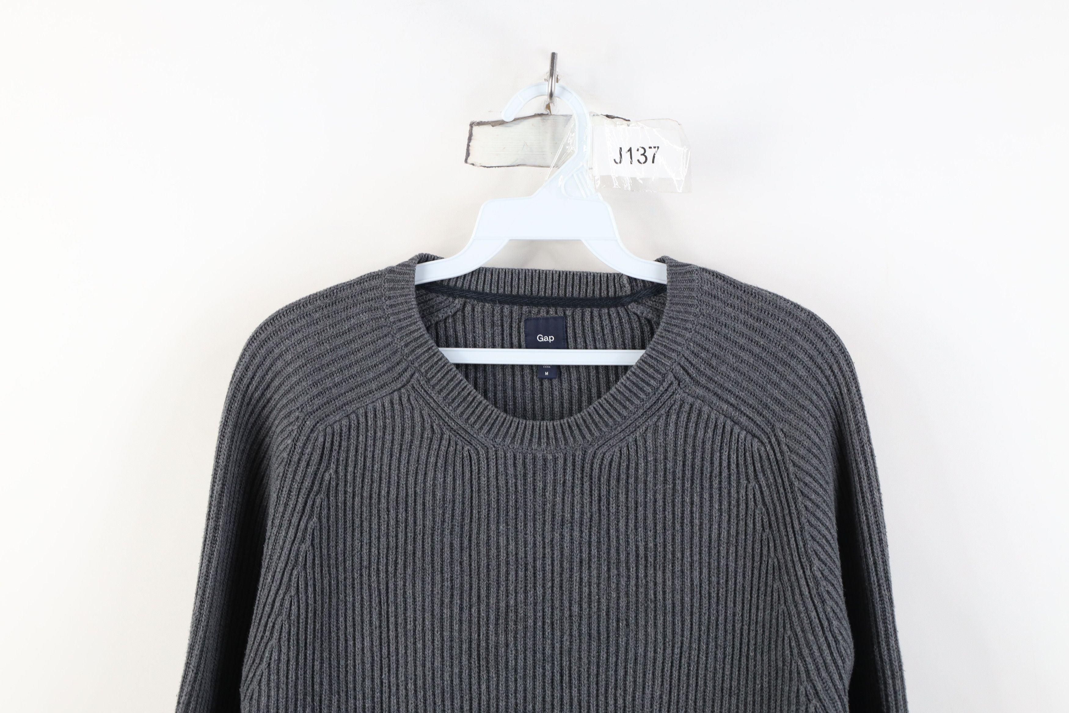 Gap Vintage Y2K Gap Blank Cotton Ribbed Knit Crewneck Sweater Size M / US 6-8 / IT 42-44 - 2 Thumbnail