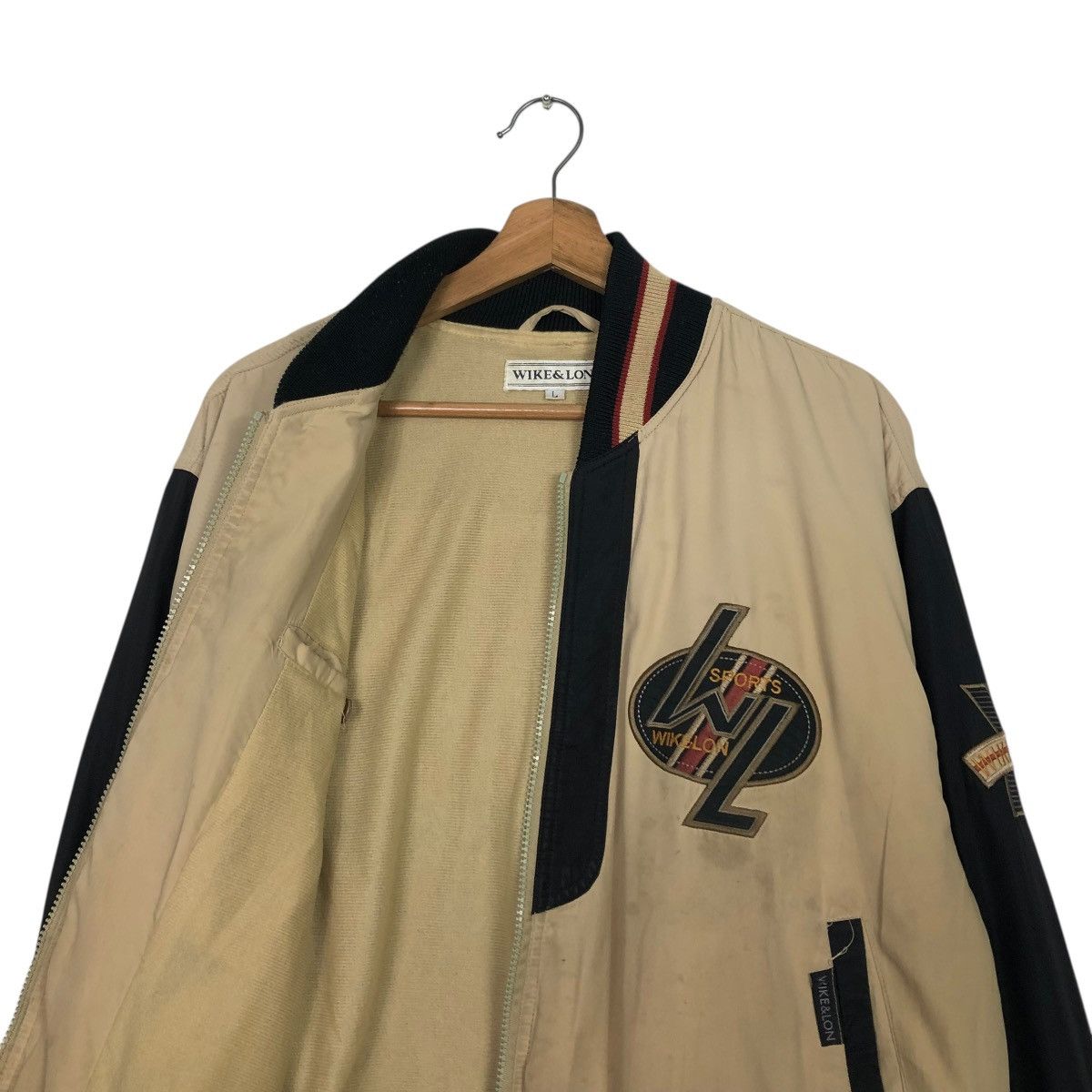 Japanese Brand 🔥VINTAGE BOMBER JACKET WIKE & LON BIG LOGO ISSEY MIYAKE Size US L / EU 52-54 / 3 - 14 Thumbnail