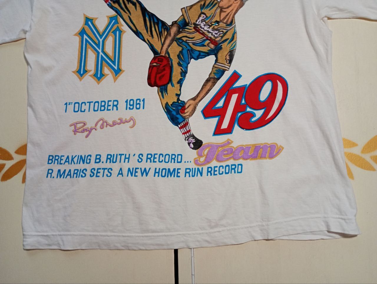 Other Chevrier R.Maris Home Run Record 1.10.1961 T-Shirt Vintage Size US M / EU 48-50 / 2 - 5 Thumbnail