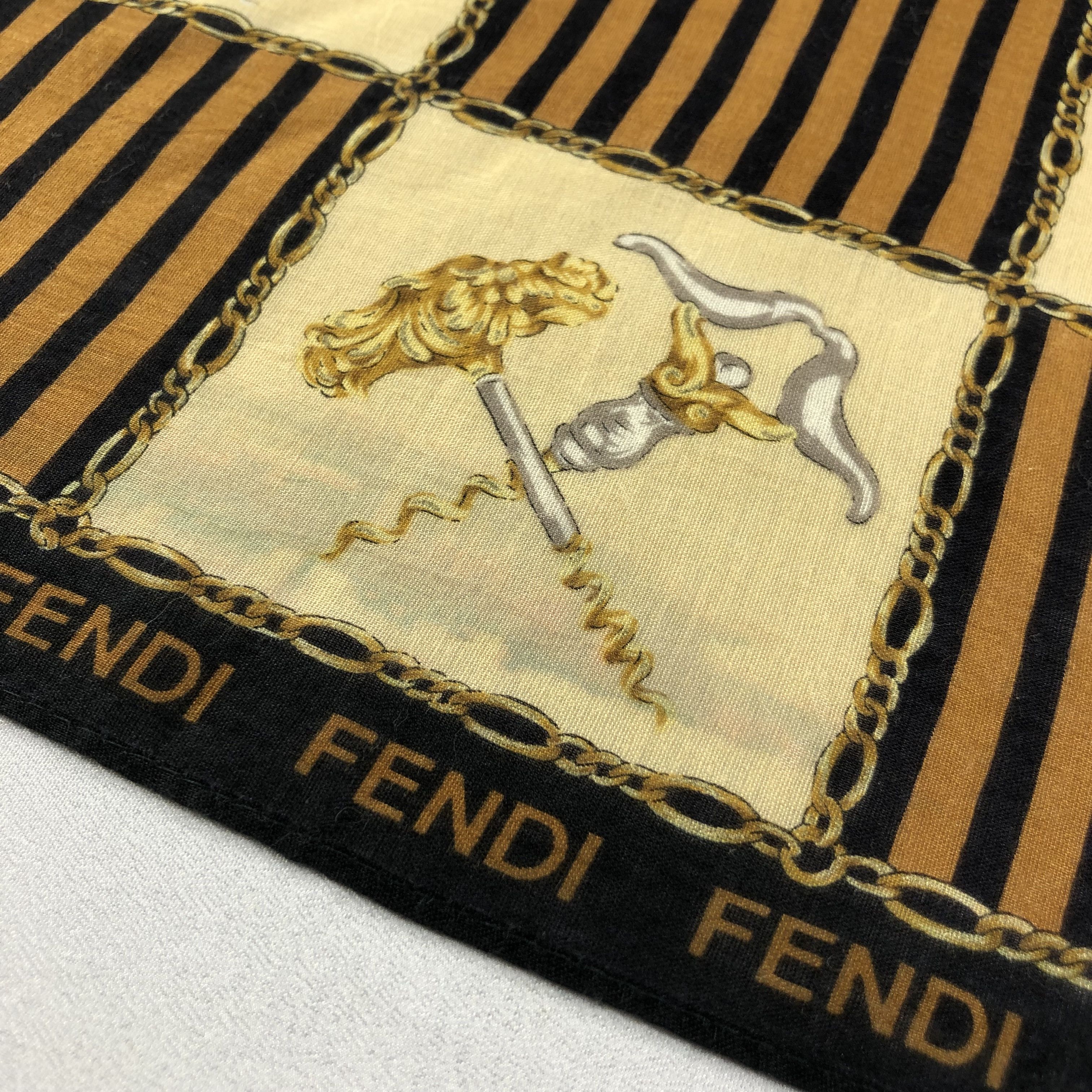 Japanese Brand Fendi Corkscrew Handkerchief Neckerchief Bandana H2093 Size ONE SIZE - 5 Thumbnail