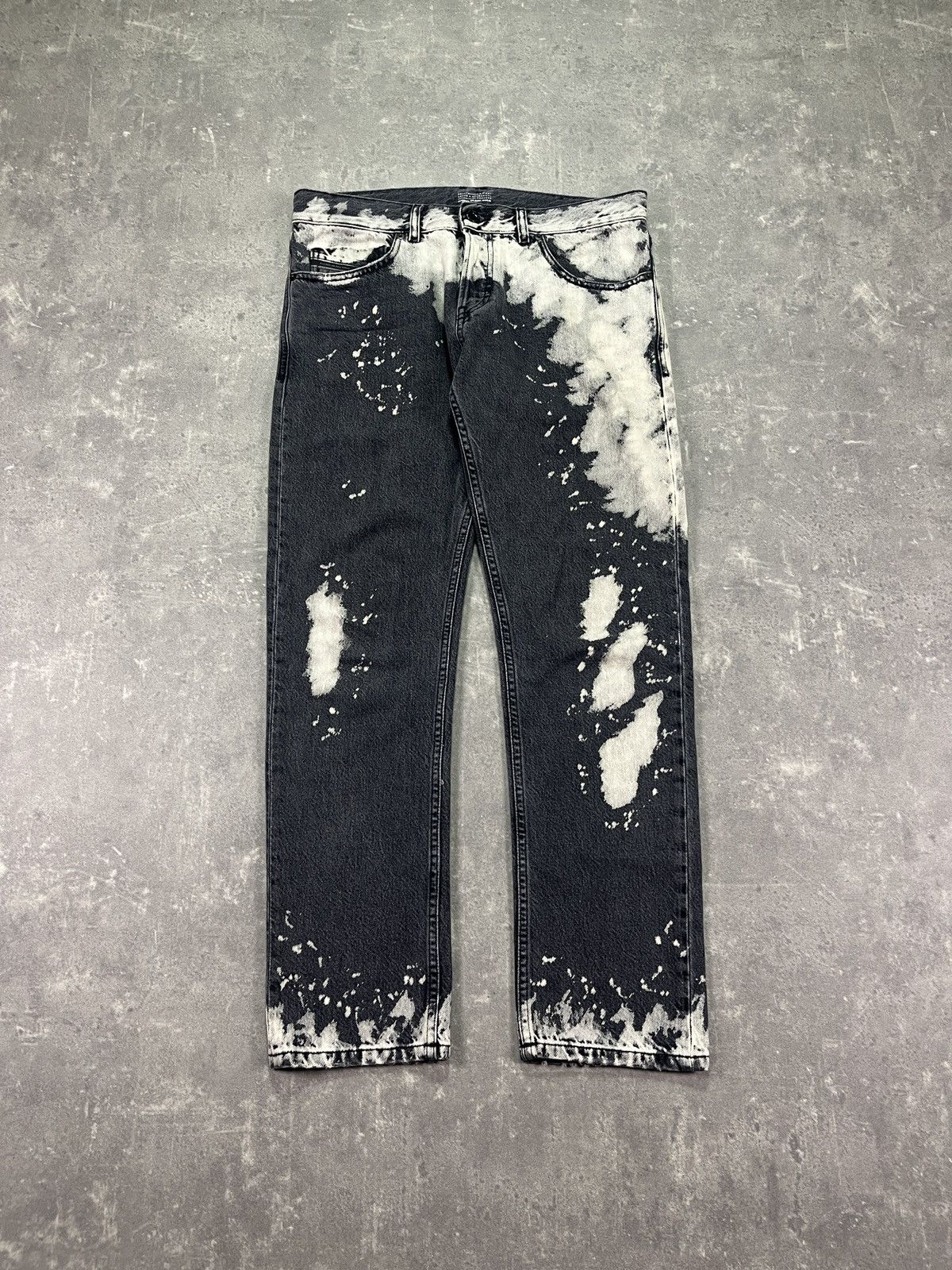 Image of Avant Garde x Diesel Black Gold Paint Splattered Jeans, Men's (Size 31)