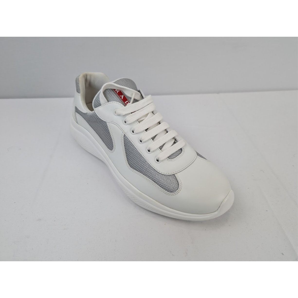 Prada o1rshd1 Calzature Uomo Sneakers in Bianco Argento Size US 12 / EU 45 - 3 Thumbnail