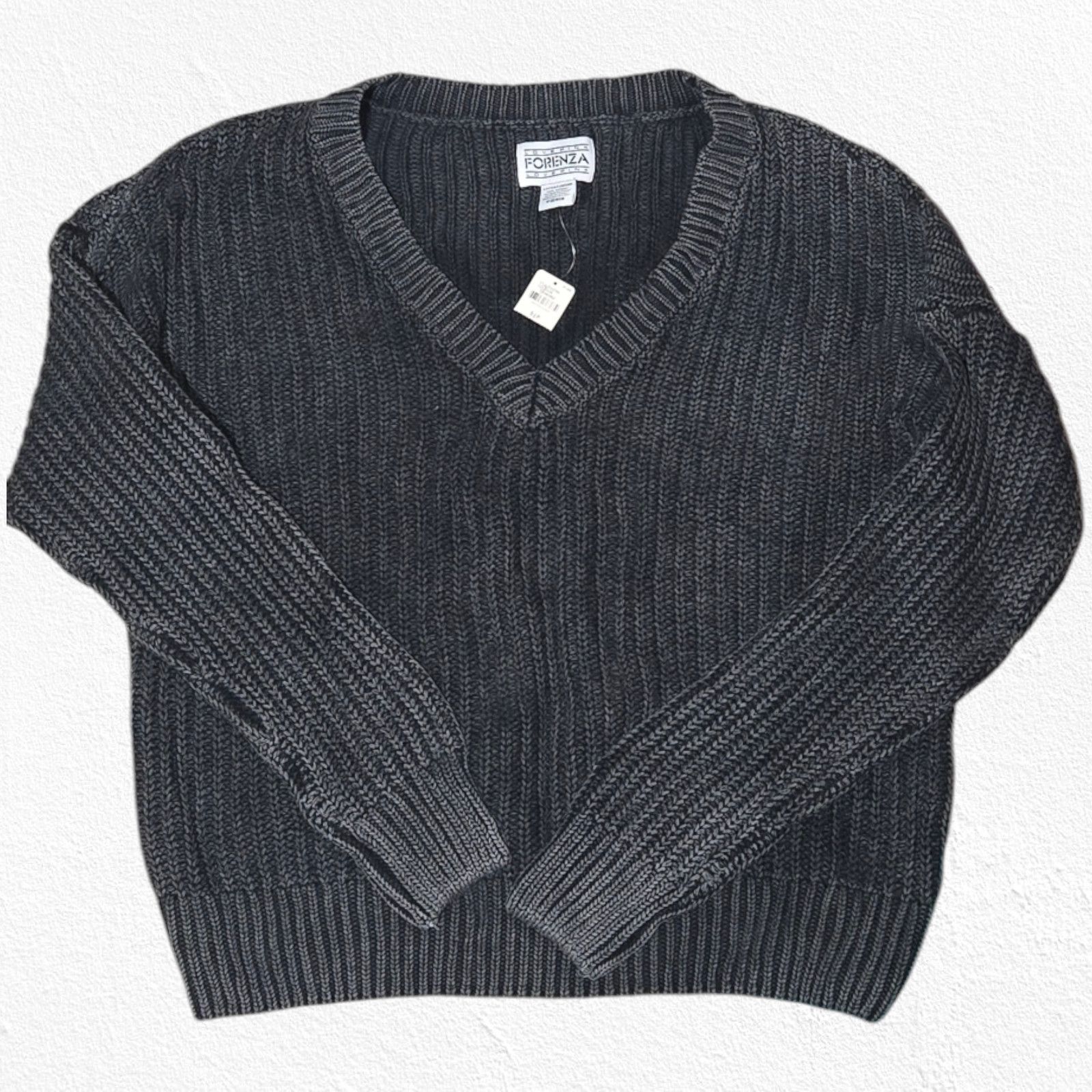 Victoria's Secret Gray V Neck Oversized Chunky Knit Sweater Size Small Size S / US 4 / IT 40 - 2 Thumbnail