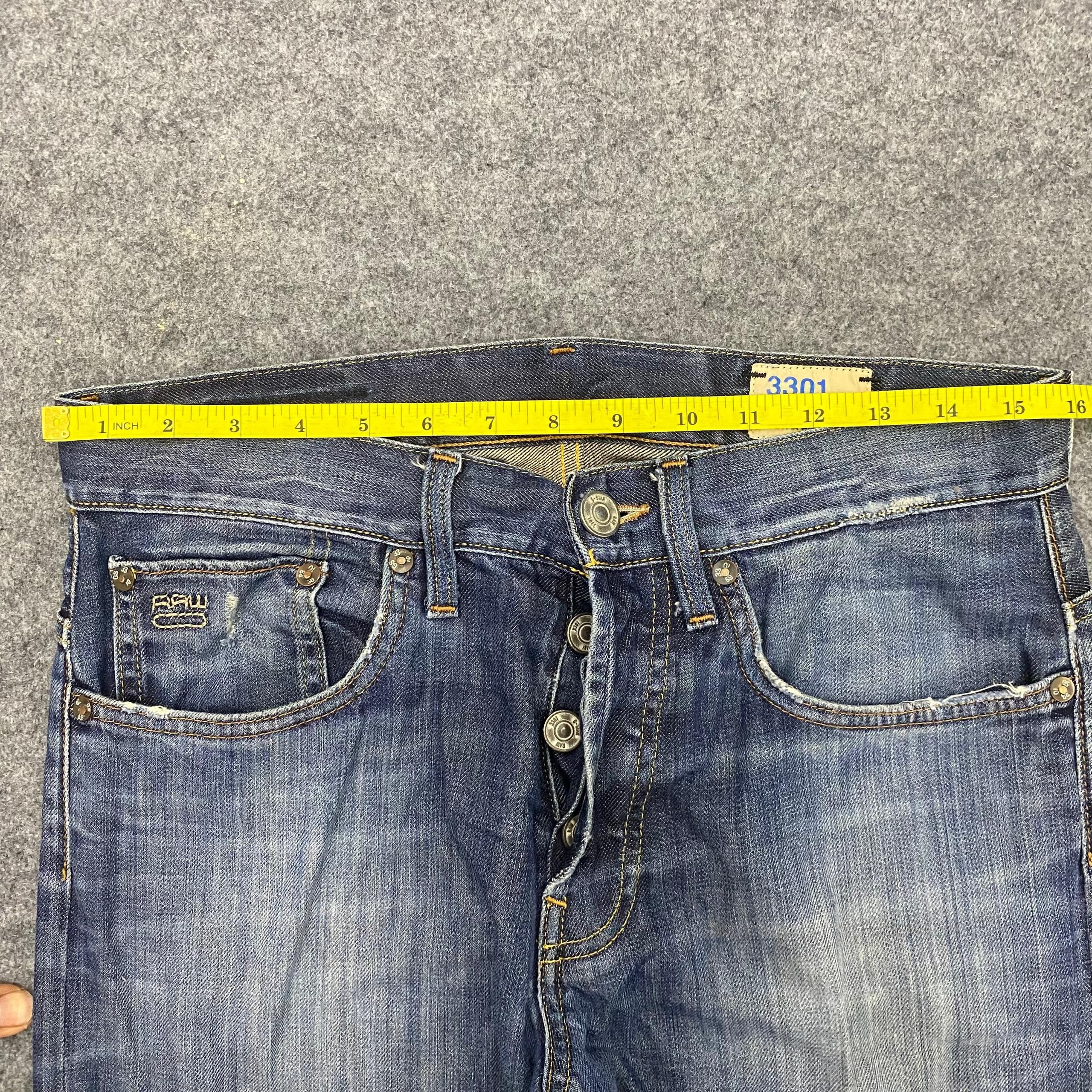 G-Star 💥Best Offer💥Vintage G Star Raws Distressed Denim Size US 32 / EU 48 - 5 Thumbnail