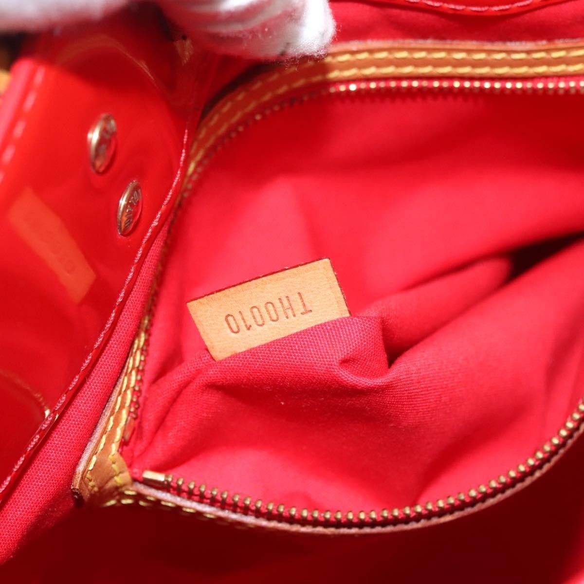 Louis Vuitton LOUIS VUITTON Monogram Vernis Reade MM Hand Bag Red Rouge Size ONE SIZE - 12 Thumbnail