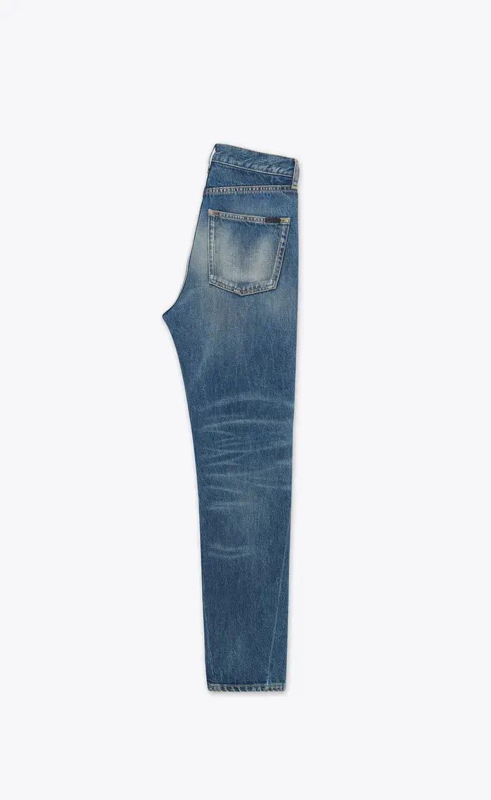 Saint Laurent Paris o1bcso1str0326 Slim Fit Jeans In Deauville in Blue Size US 30 / EU 46 - 2 Thumbnail