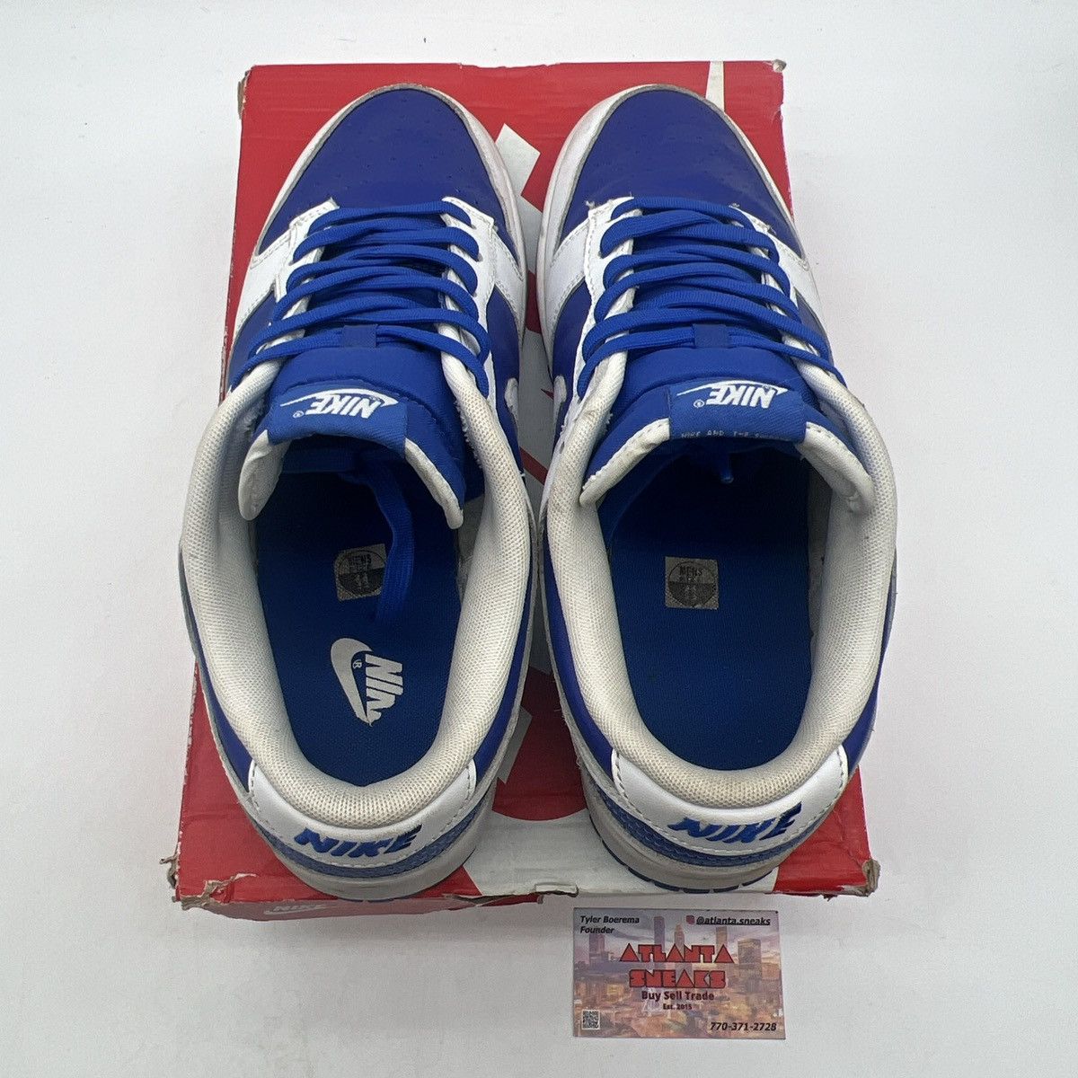 Nike Nike dunk low racer blue white Size US 11 / EU 44 - 7 Thumbnail