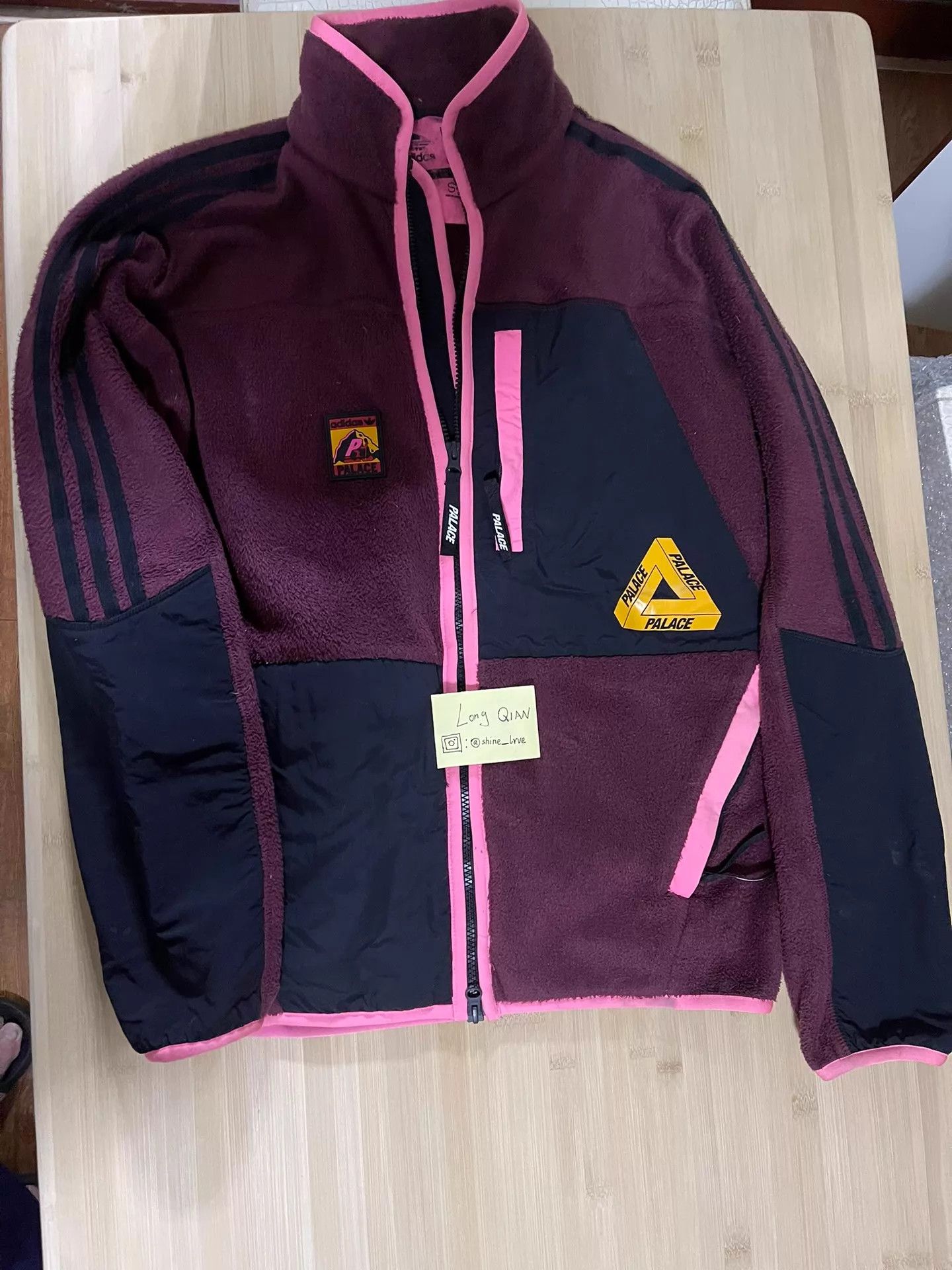 Palace Palace Adidas Burgundy Fleece Jacket S Used Fair Size US S / EU 44-46 / 1 - 1 Thumbnail