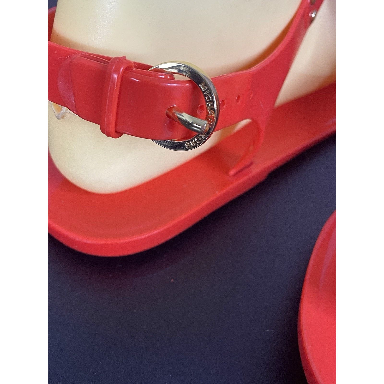 Michael Kors Sz 9 Michael Kors Coral Reef Pink Jelly Gold Plate Sandals Size US 9 / IT 39 - 5 Thumbnail