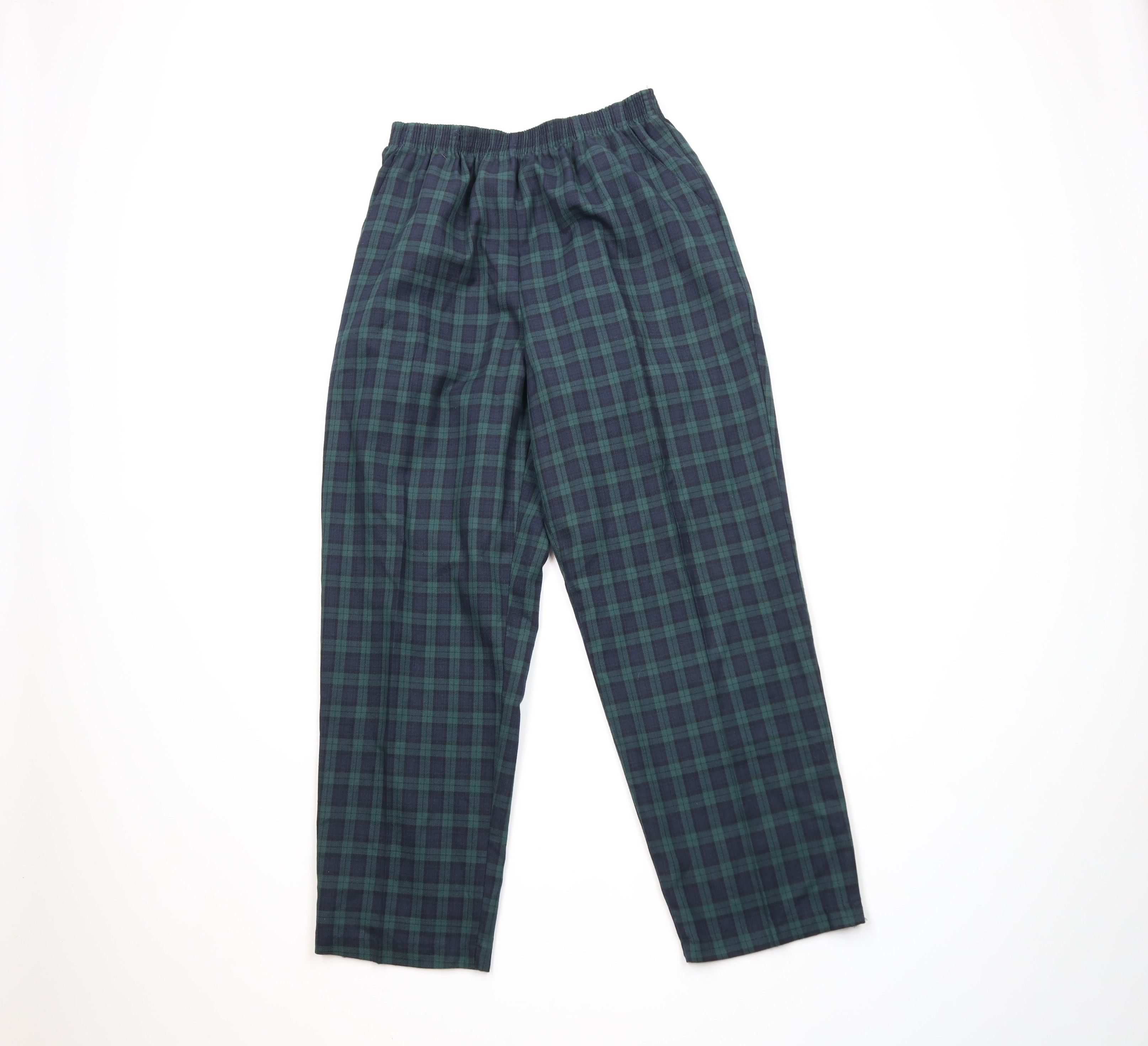Vintage Vintage 90s Streetwear Tapered Leg Flannel Pants Plaid USA Size 36" / US 14 / IT 50 - 1 Thumbnail