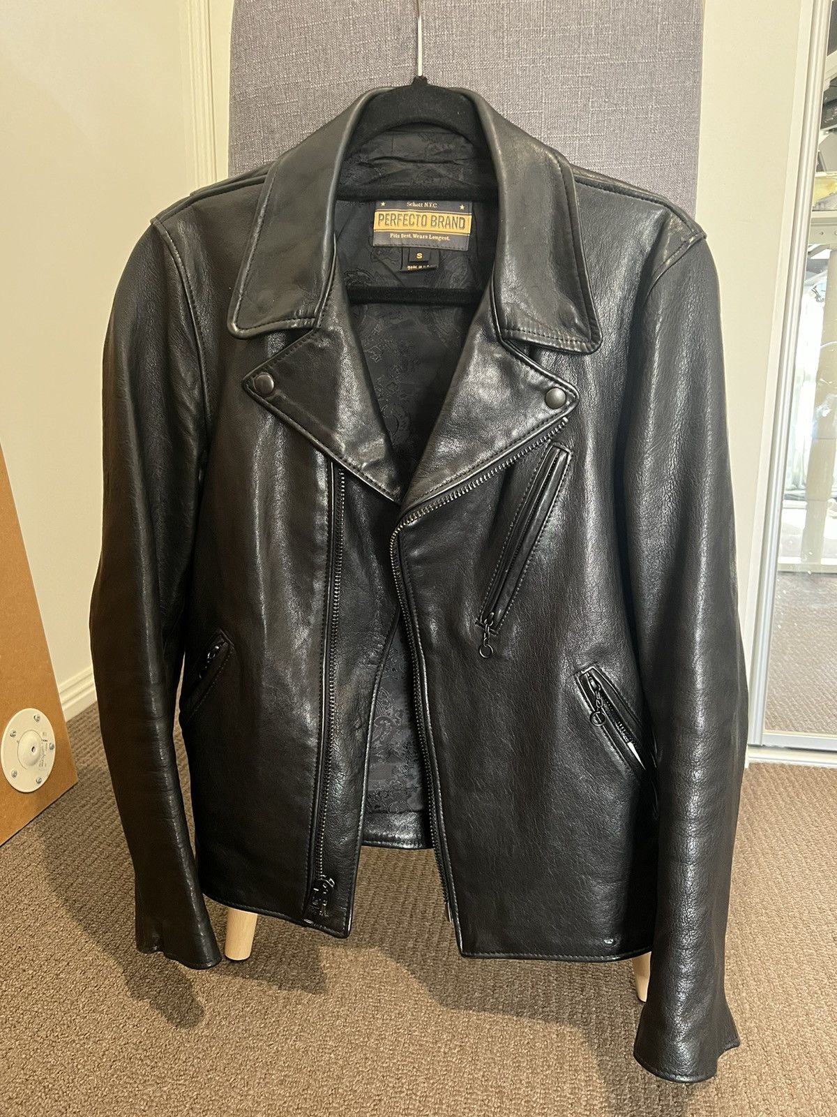 Schott Schott Perfecto P213 Raven Lambskin (Small 38) | Grailed