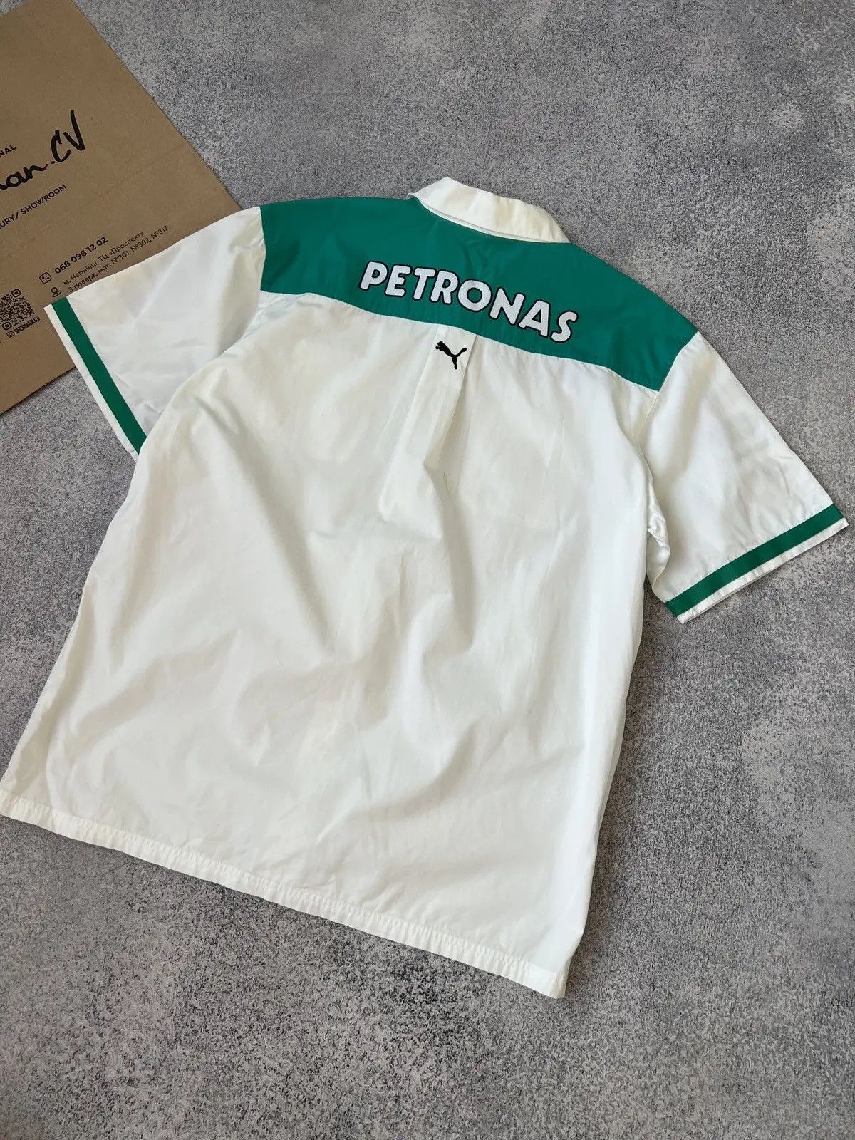 Puma × Vintage Vintage 90s Petronas Shorts Sleeve Racing Button up Size US L / EU 52-54 / 3 - 8 Thumbnail