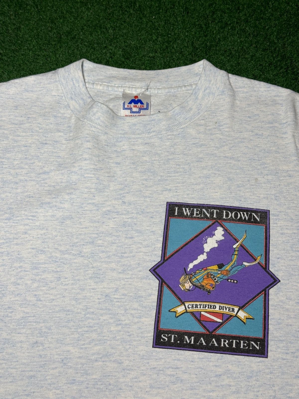 Vintage St Maarten Vintage Diving Scuba Island 90s Large T Shirt Size US L / EU 52-54 / 3 - 4 Thumbnail