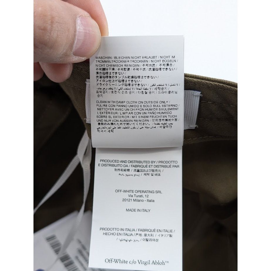 Off-White o1rshd1 Size: M OW Drill Baseball Cap Army in Green / White Size ONE SIZE - 18 Thumbnail