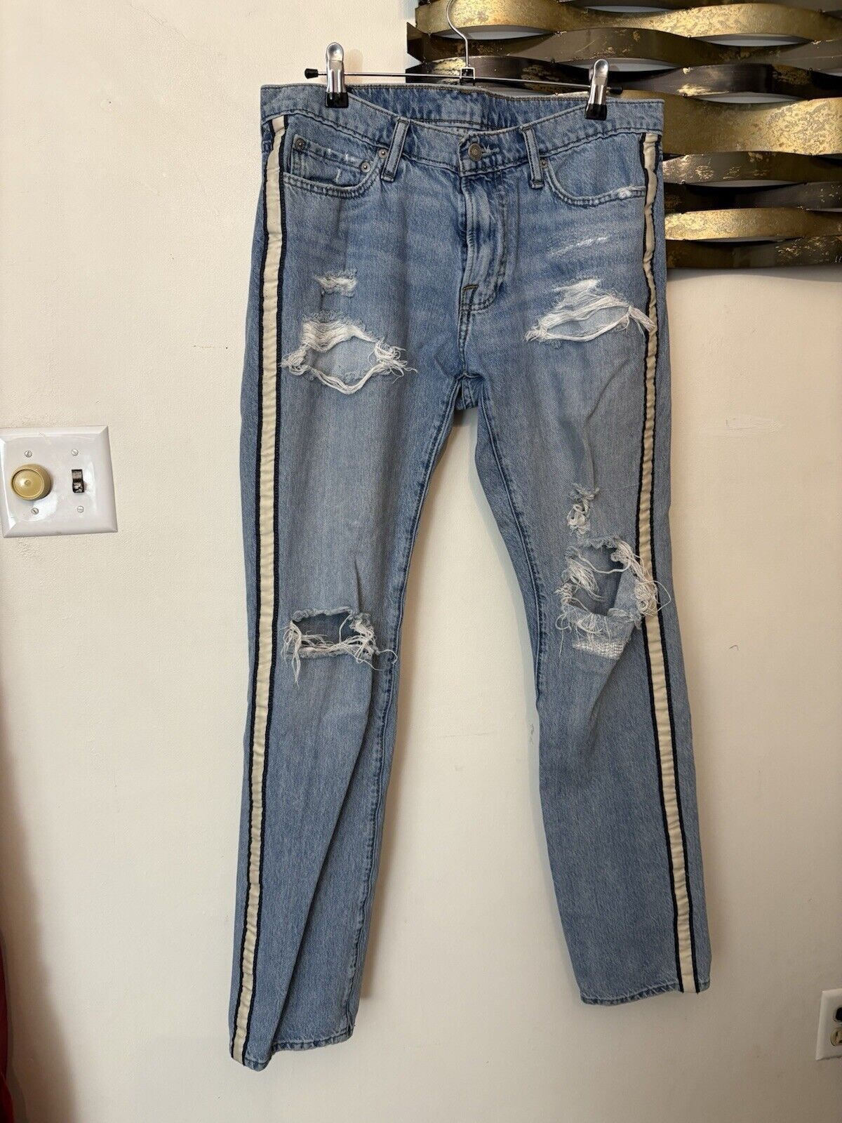 Abercrombie & Fitch Abercrombie & Fitch Distressed Slim 32x34 Jeans Size US 32 / EU 48 - 1 Thumbnail