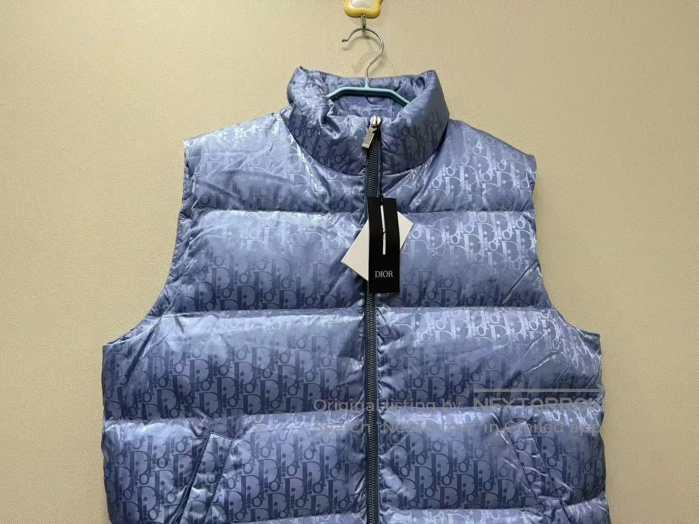 Dior DIOR Latest Haze Blue Monogram Down Vest. Size US L / EU 52-54 / 3 - 2 Thumbnail