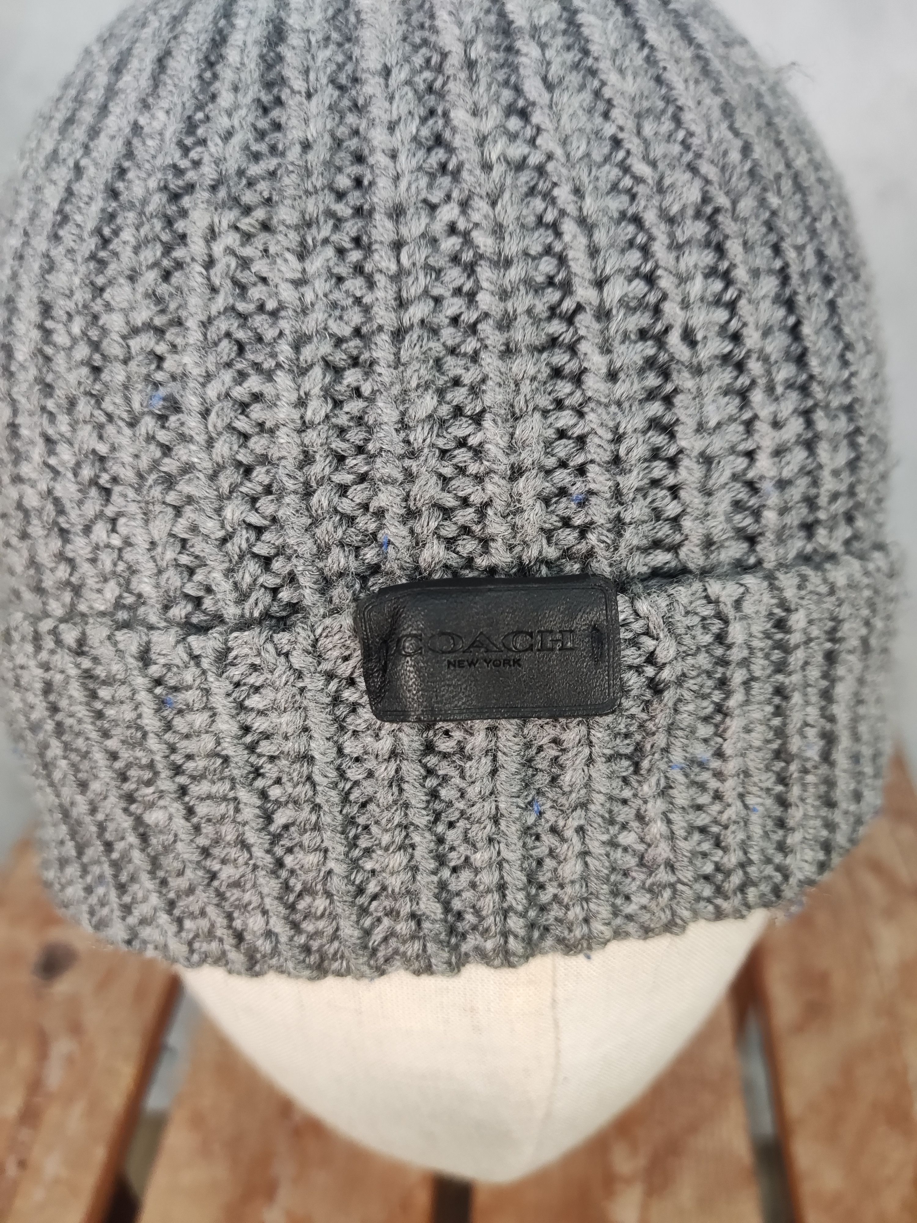 Coach Vintage Coach Plain Gray Wool Beanie Hat Size ONE SIZE - 3 Thumbnail