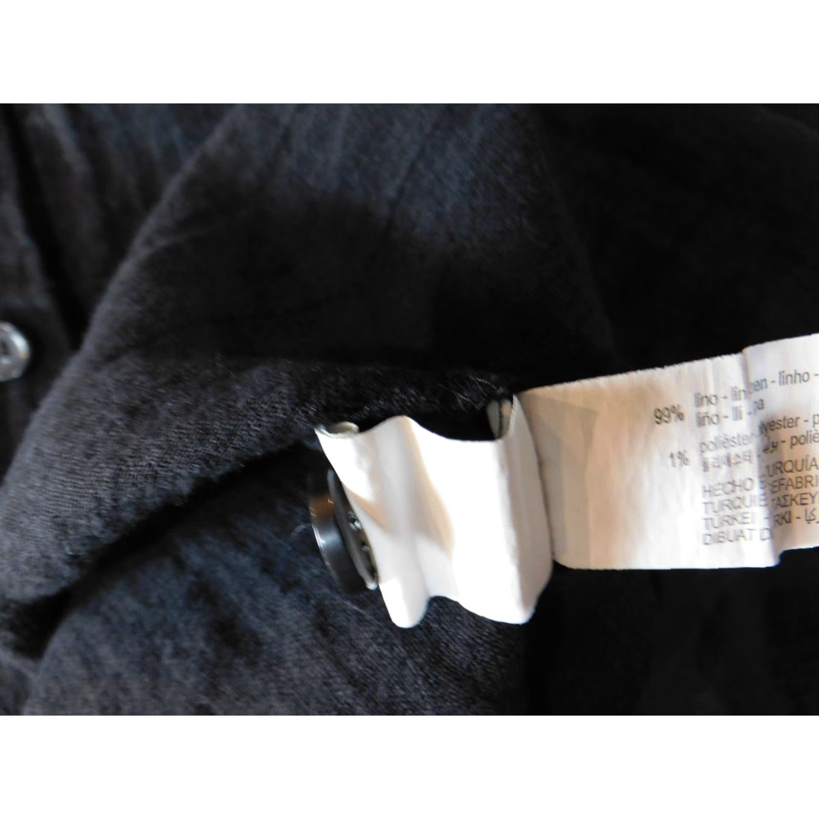 Zara Zara Dress XS Black Maxi womens button up linen classic sleeveless Size XS / US 0-2 / IT 36-38 - 5 Thumbnail